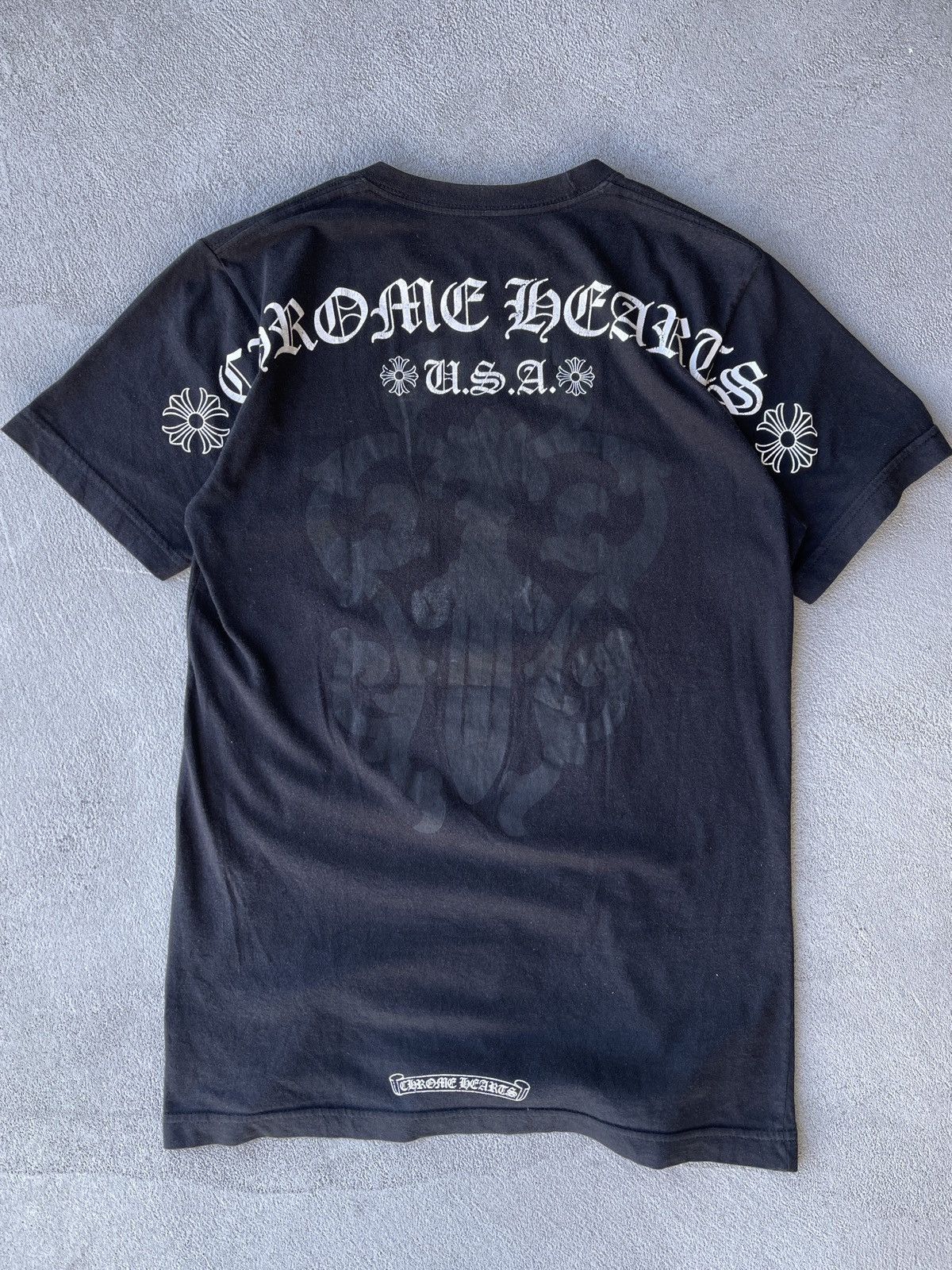 image of Steal! 2010S Chrome Hearts Usa Dagger Logo Pocket Tee in Black, Men's (Size Small)