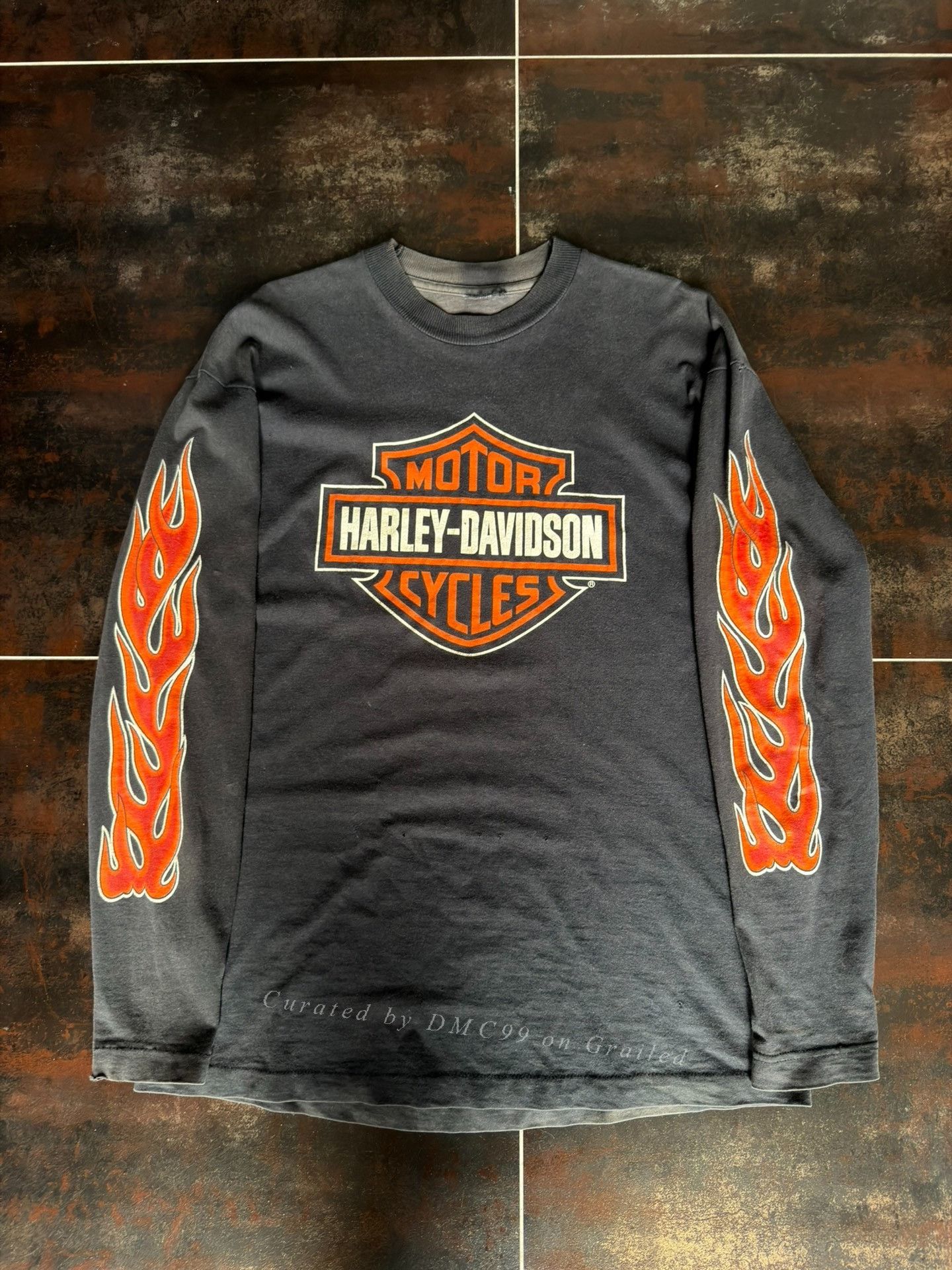 Vintage Vintage Harley Davidson Flame Long-Sleeve Size US M / EU 48-50 / 2 - 1 Thumbnail