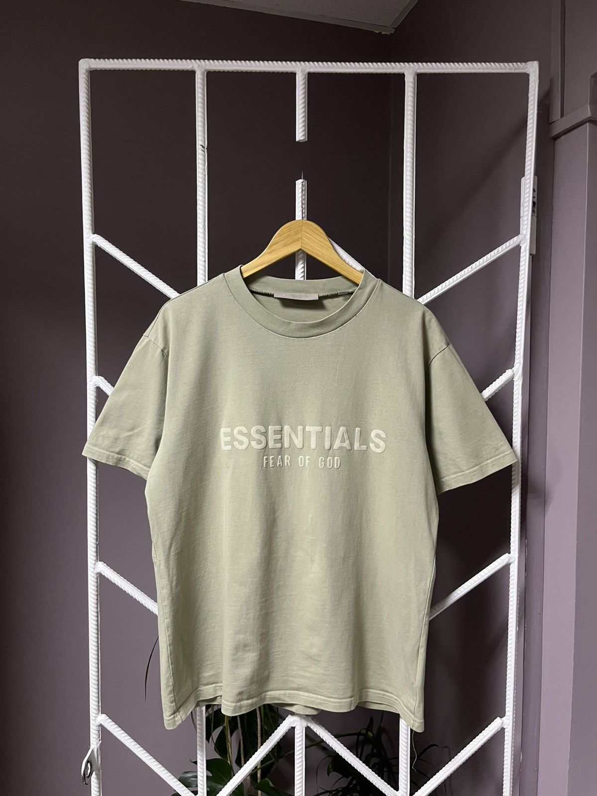 Essentials Fear Of God Beige Boxy Tee