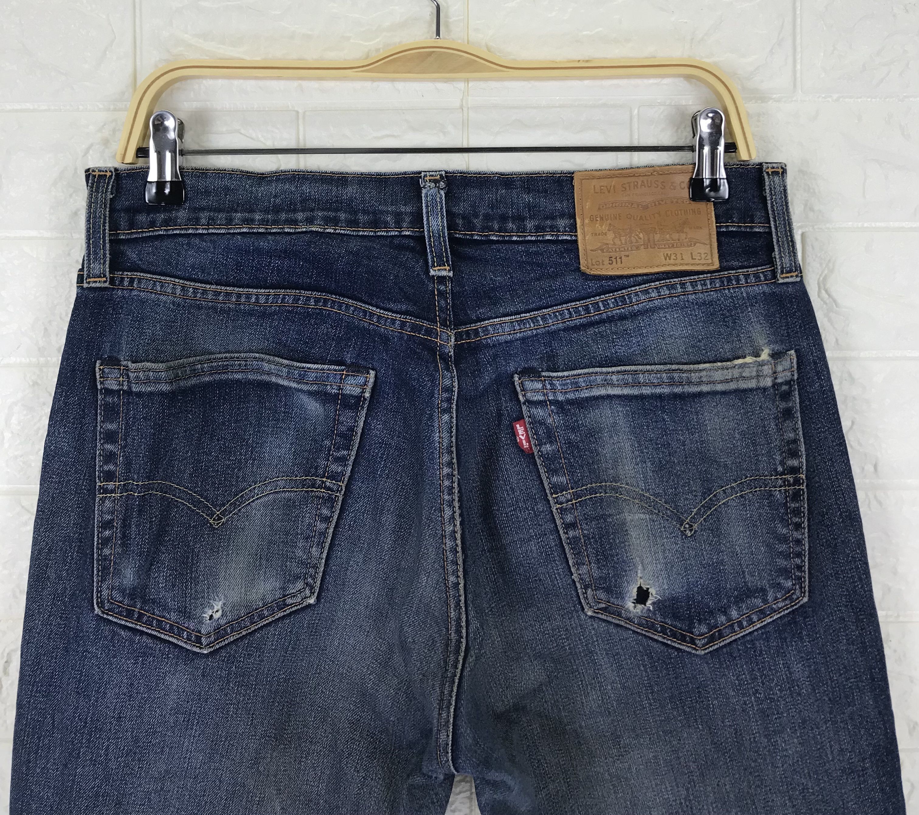 Levi's Vintage Levi's 511 Faded Blue Jeans Distressed Denim Size US 31 - 6 Thumbnail