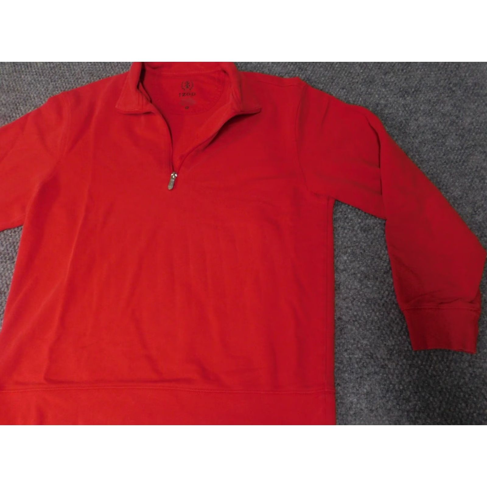 Izod Izod Sweater Pullover 1/4 Zip Red M Mens Knitted Zip Zipper Mock Neck Cotton Knit Regular Long Sleeve Casual Winter 90s American Style Vintage No Size US M / EU 48-50 / 2 - 3 Thumbnail