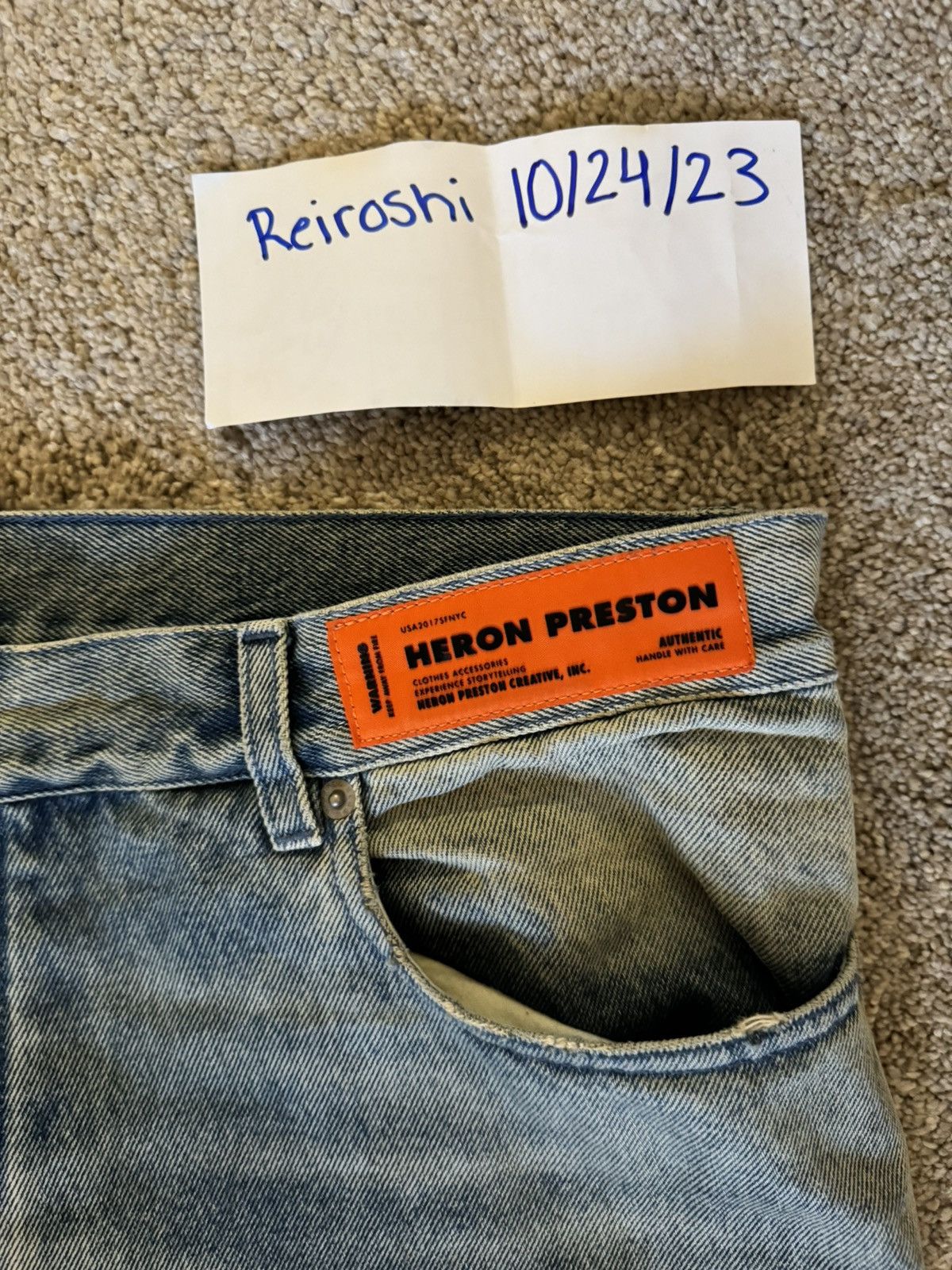 Heron Preston HERON PRESTON Embroidered herons jeans in light blue Size US 34 / EU 50 - 5 Thumbnail