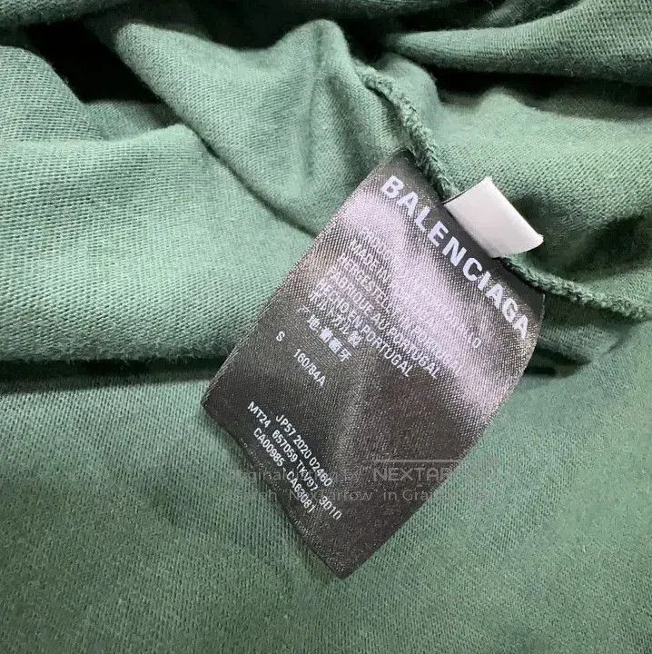 Balenciaga Balenciaga Green Logo Crew Neck T. Size US S / EU 44-46 / 1 - 5 Thumbnail