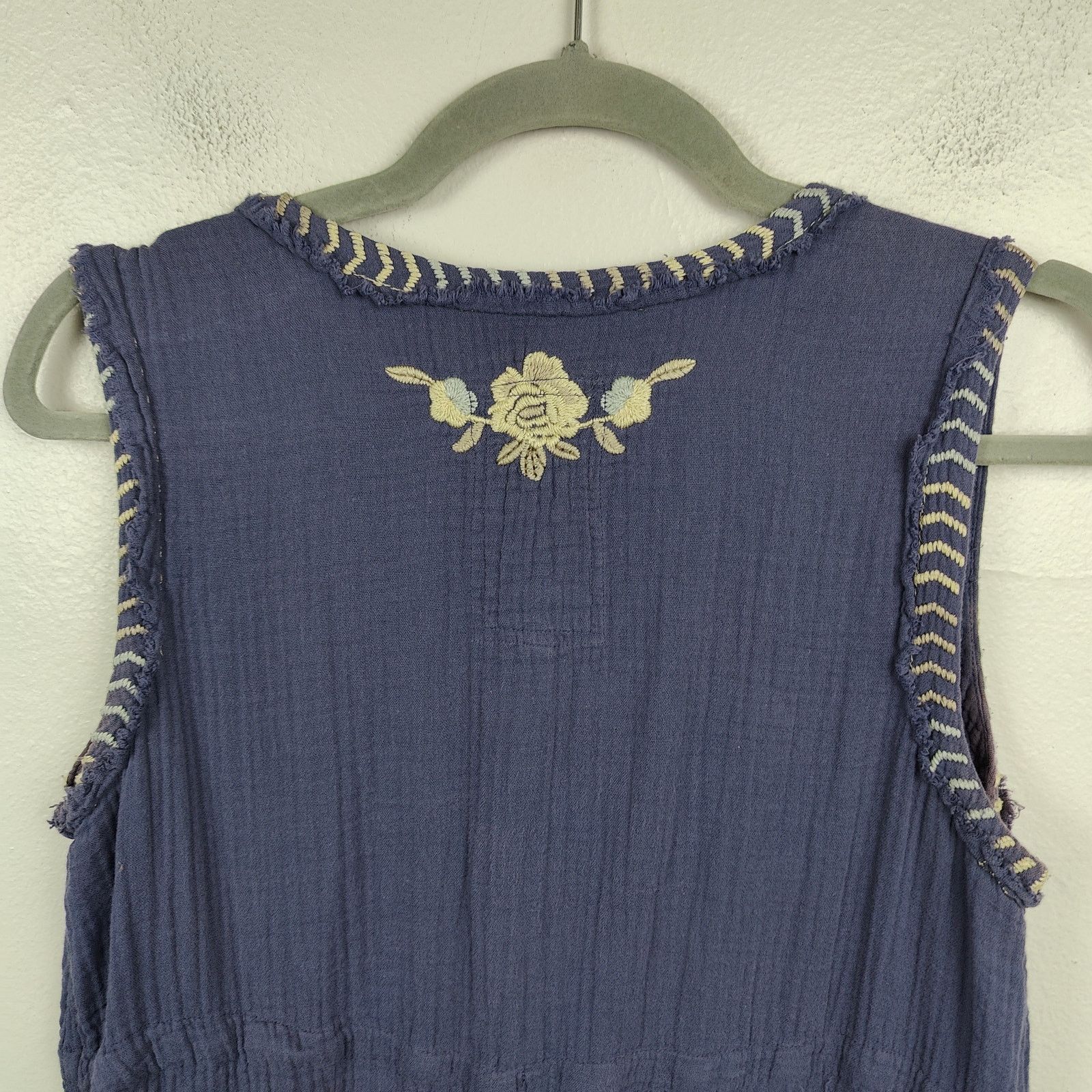 Johnny Was Johnny Was Maxi Dress Womens Small Purple Gauze Cream Floral Size S / US 4 / IT 40 - 7 Thumbnail