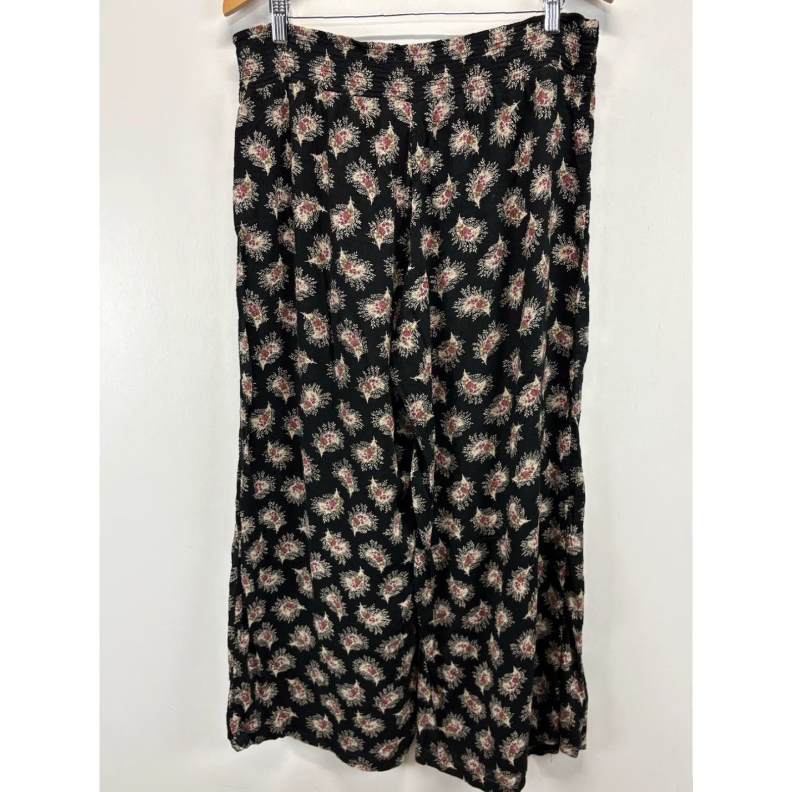 Vintage Denim & Supply Ralph Lauren Pants Women L Wrap Wide-Leg Floral Elastic Waist Size 36" / US 14 / IT 50 - 6 Thumbnail
