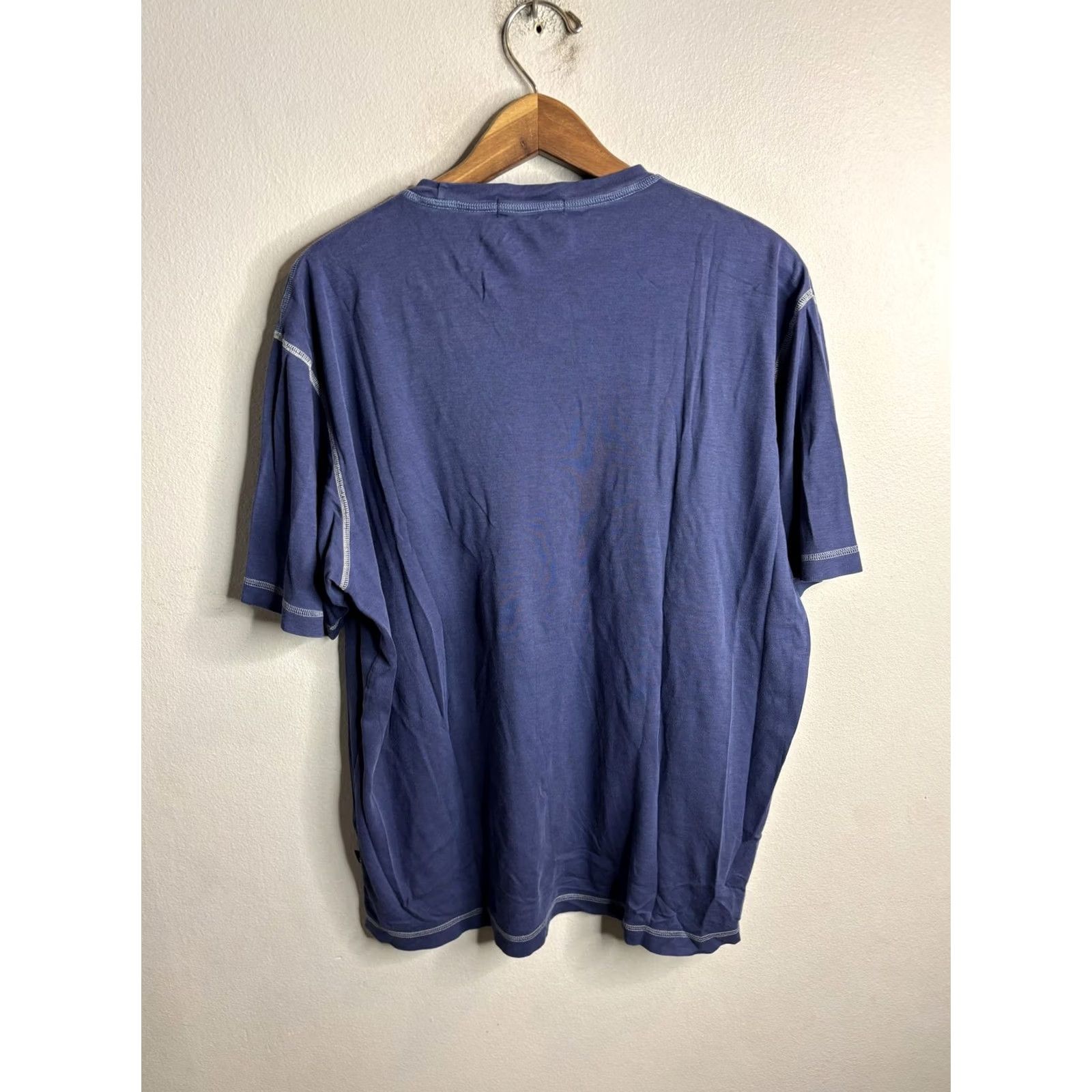 Vintage VINTAGE ZegnaSport Shirt Mens M Blue Contrast Stitch Crewneck Casual Tee T-Shirt Size US M / EU 48-50 / 2 - 4 Thumbnail