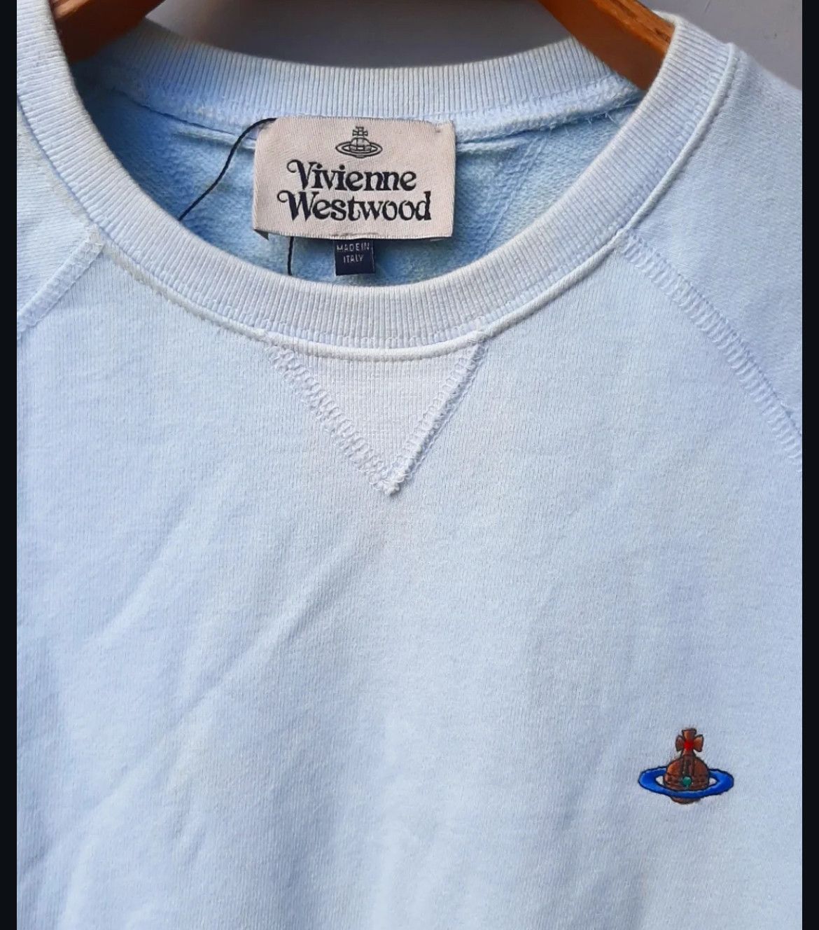 Vivienne Westwood 2000s Vivienne Westwood Iconic Orb Logo Cropped Crewneck Size US L / EU 52-54 / 3 - 2 Thumbnail