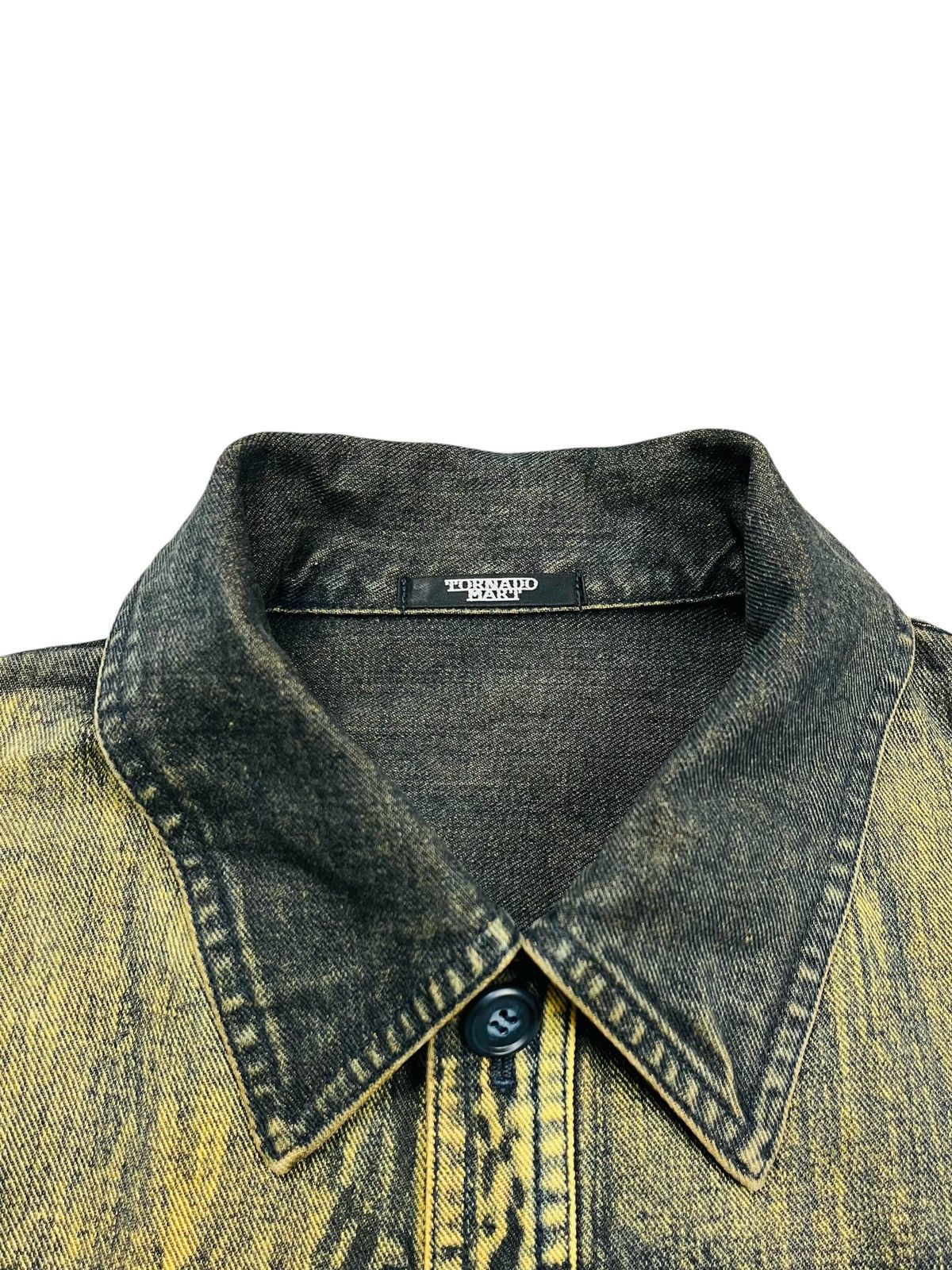 If Six Was Nine 2000s Tornado Mart - Extreme Mud Wash Denim Jacket Size US L / EU 52-54 / 3 - 9 Thumbnail
