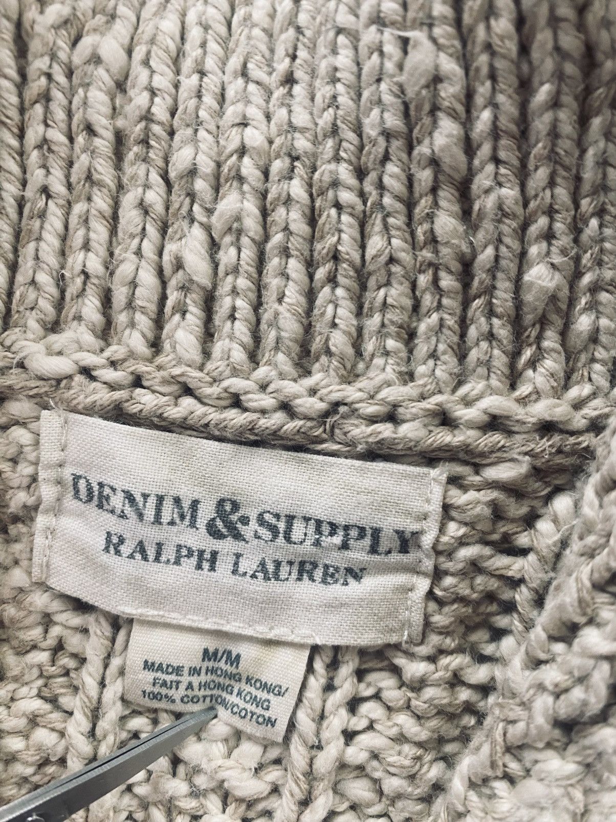 Denim & Supply Ralph Lauren Denim & Supply Ralph Lauren Shawl Cardigan Cable Knit M Vtg Size M / US 6-8 / IT 42-44 - 2 Thumbnail