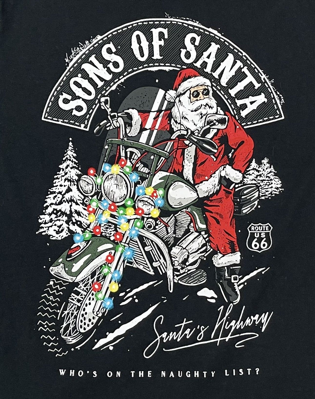 Route 66 SONS OF SANTA Cool T-Shirt Size US M / EU 48-50 / 2 - 2 Thumbnail