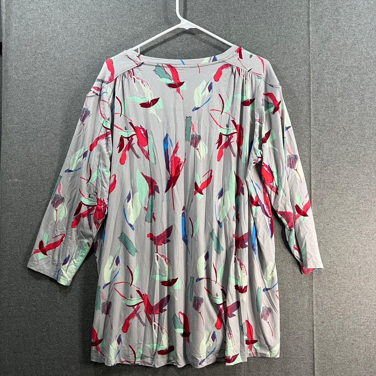 Other LOGO by Lori Goldstein Rayon 230 Feather Print Size XL / US 12-14 / IT 48-50 - 2 Thumbnail