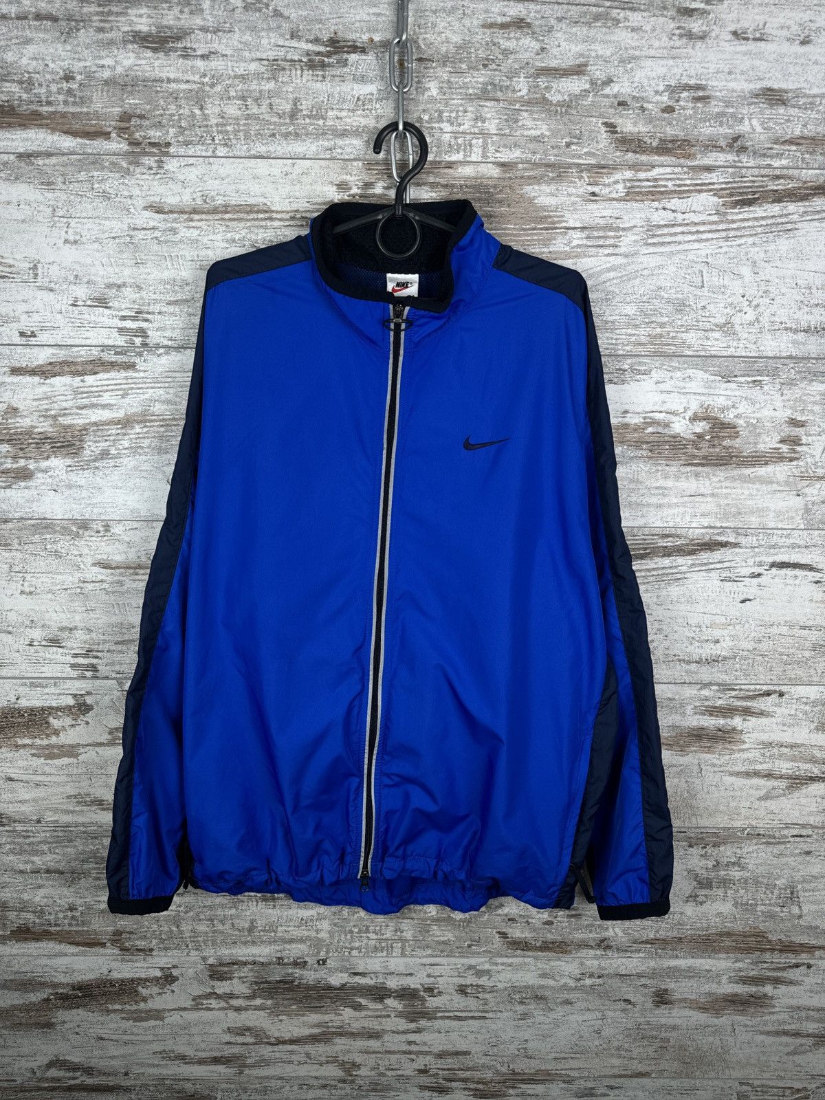 Nike Mens Vintage Nike track jacket swoosh nylon navy Olympic y2k Size US L / EU 52-54 / 3 - 2 Thumbnail