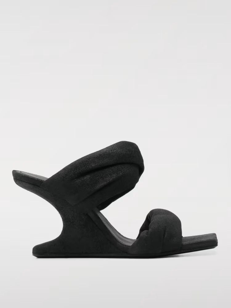 Rick Owens o1y0126 Leather Sandals in Black Size US 11 / IT 41 - 1 Thumbnail