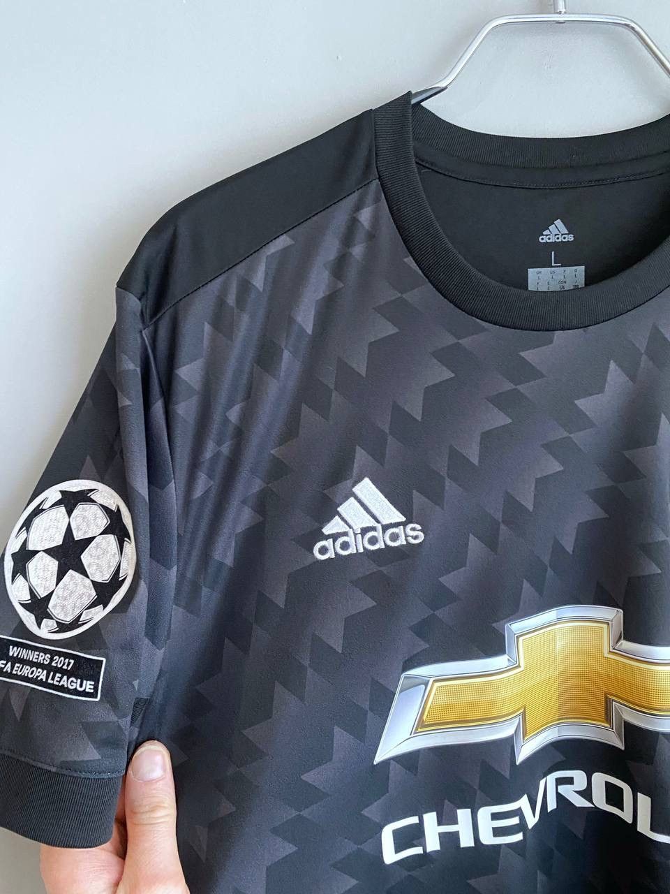 Adidas Adidas Manchester United 2017/18 Soccer Jersey Champions League Patch #9 Lukaku Size US L / EU 52-54 / 3 - 8 Thumbnail