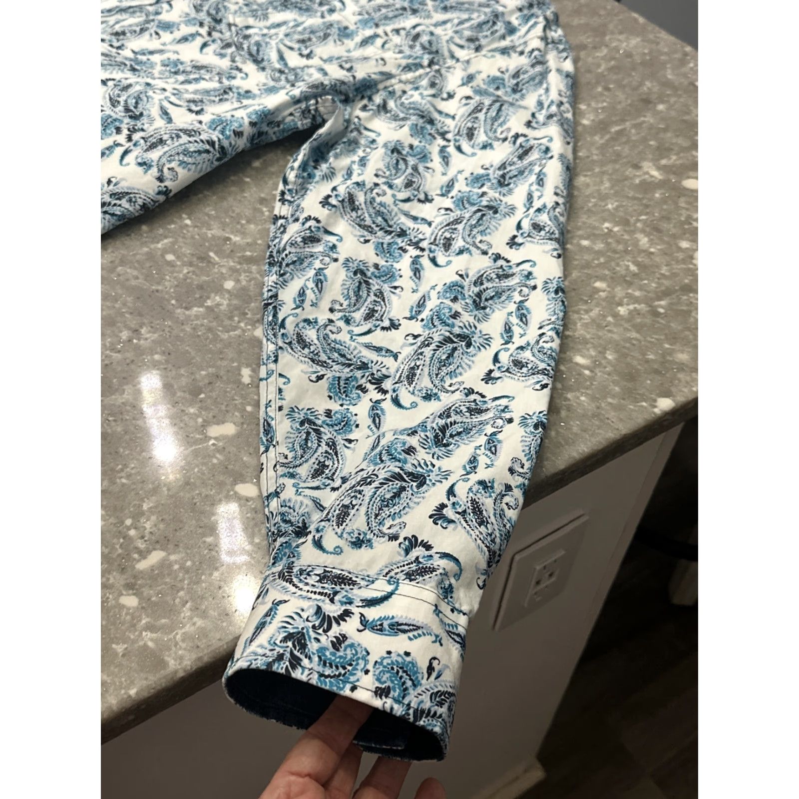 Cody James Cody James Core Button Up Shirt 2XL Paisley Western Regular Fit 100% Cotton Blue Button-Down Collar Mens Shirt Size US XXL / EU 58 / 5 - 7 Thumbnail