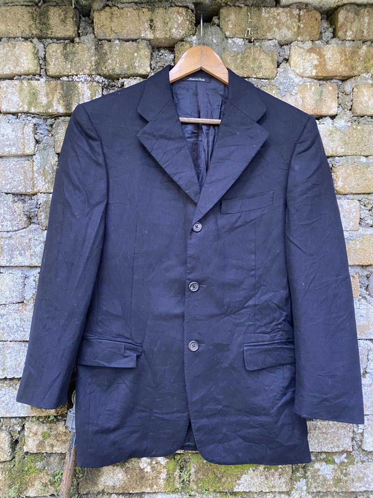 Yves Saint Laurent ✨Yves Saint Laurent YSL Buttons Wool Navy Blue Blazer Men's Size 42R - 1 Thumbnail