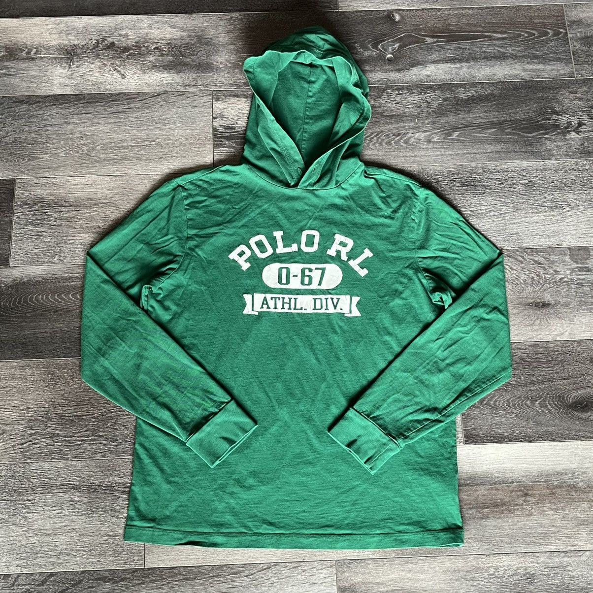 Polo Ralph Lauren Vintage Polo Ralph Lauren Varsity Logo Longsleeve Hoodie Tee Size US M / EU 48-50 / 2 - 1 Thumbnail