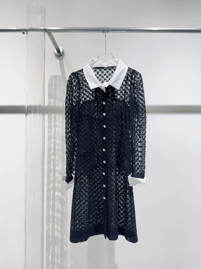 Chanel Chanel Lace Little Black Dress - dmc Size US 36 / EU 52 - 1 Thumbnail