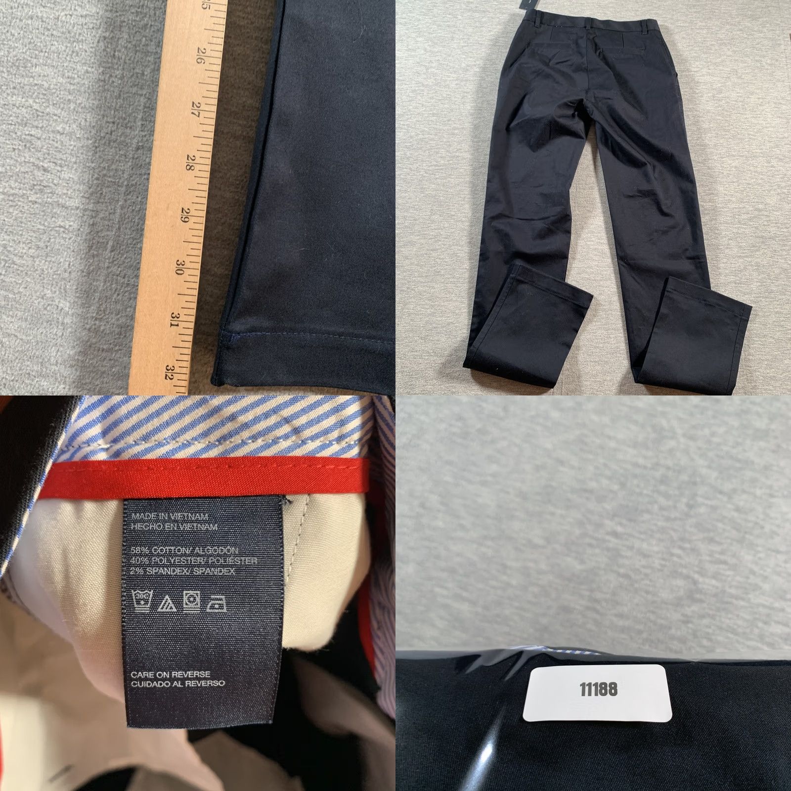 Tommy Hilfiger Tommy Hilfiger Pants Womens 0 Regular Navy Blue School Uniform Straight Classic Size 25" / US 0 / IT 36 - 8 Thumbnail