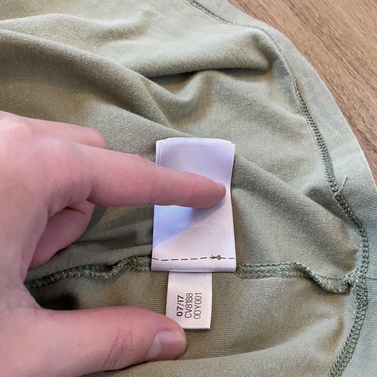 Adidas Khaki and white Adidas T-shirt with embroidered logo Size US M / EU 48-50 / 2 - 5 Thumbnail