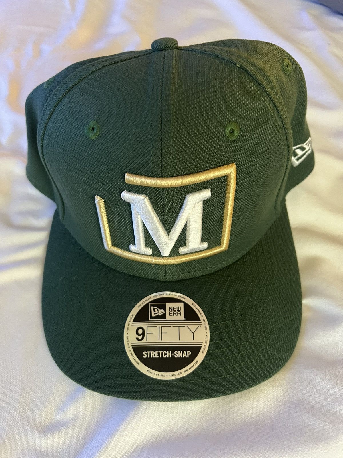 New Era Maison De Bouchard green stretch new era snap hat Size ONE SIZE - 1 Thumbnail