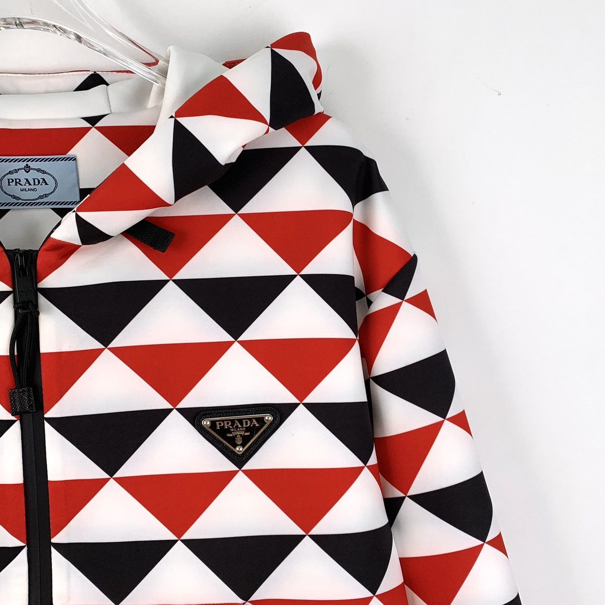 Prada Prada Colorblocked Printed Triangle Jacket Size XS / US 0-2 / IT 36-38 - 3 Thumbnail