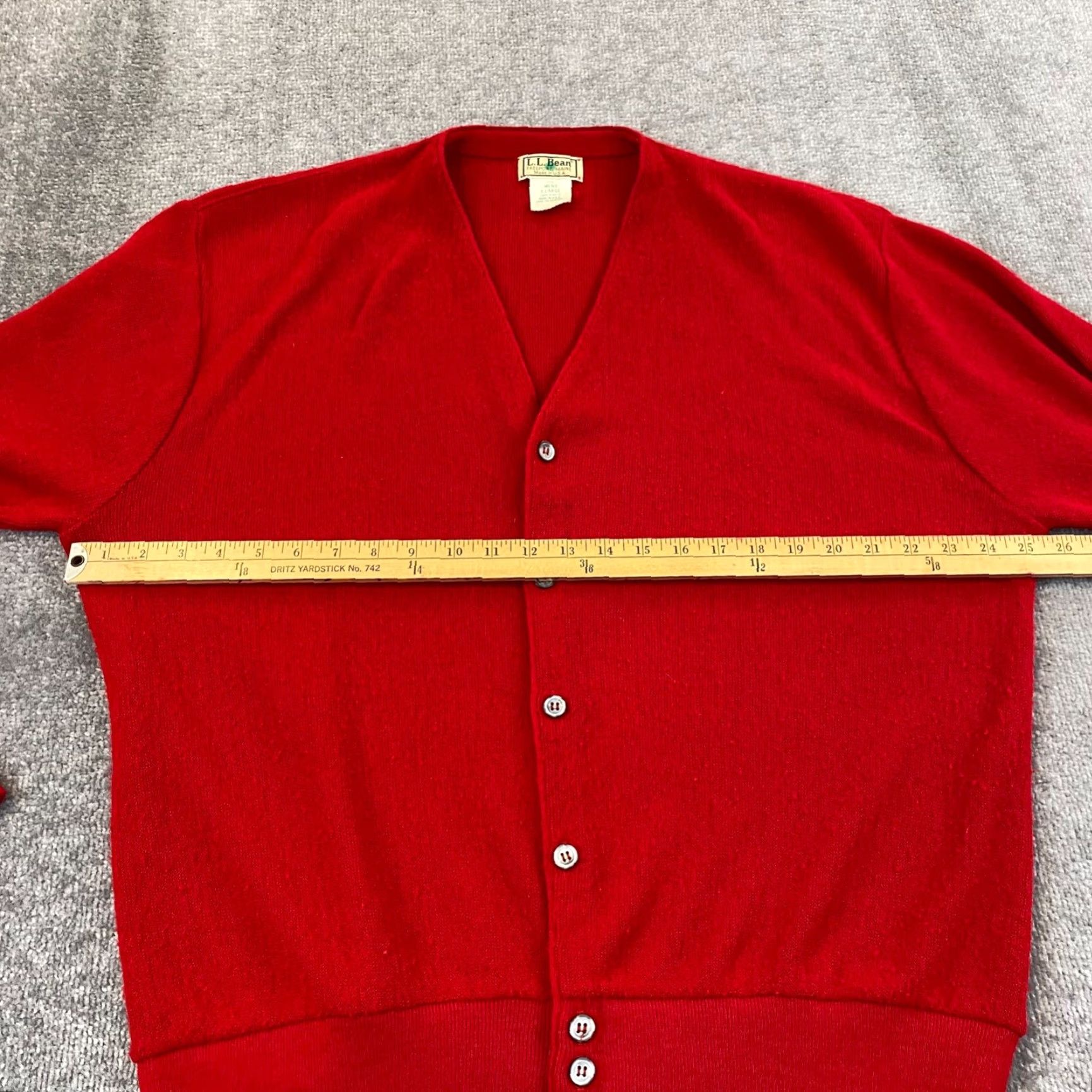 Vintage VINTAGE L.L. Bean Men’s XL Red Cardigan Sweater Acrylic Button Up Casual Outdoor Winter 90s Size US XL / EU 56 / 4 - 5 Thumbnail