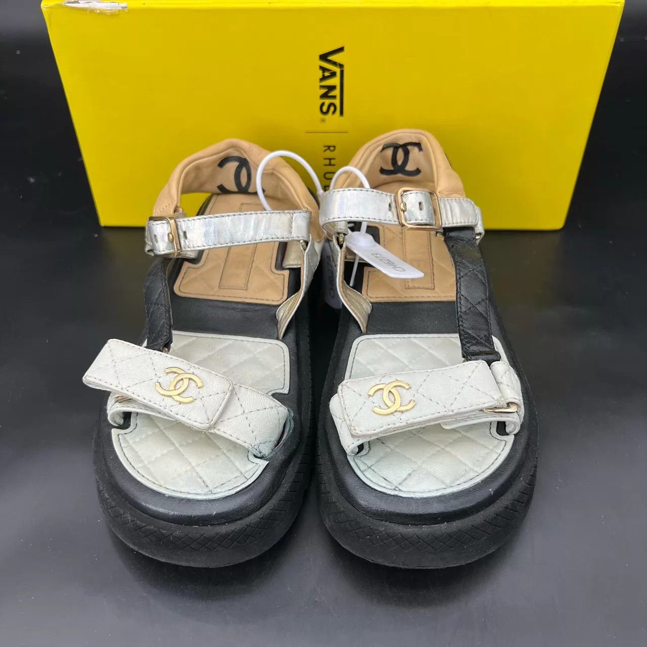 Chanel Chanel 22S Velcro Color Blocked Platform Sandals Size US 6 / IT 36 - 5 Thumbnail