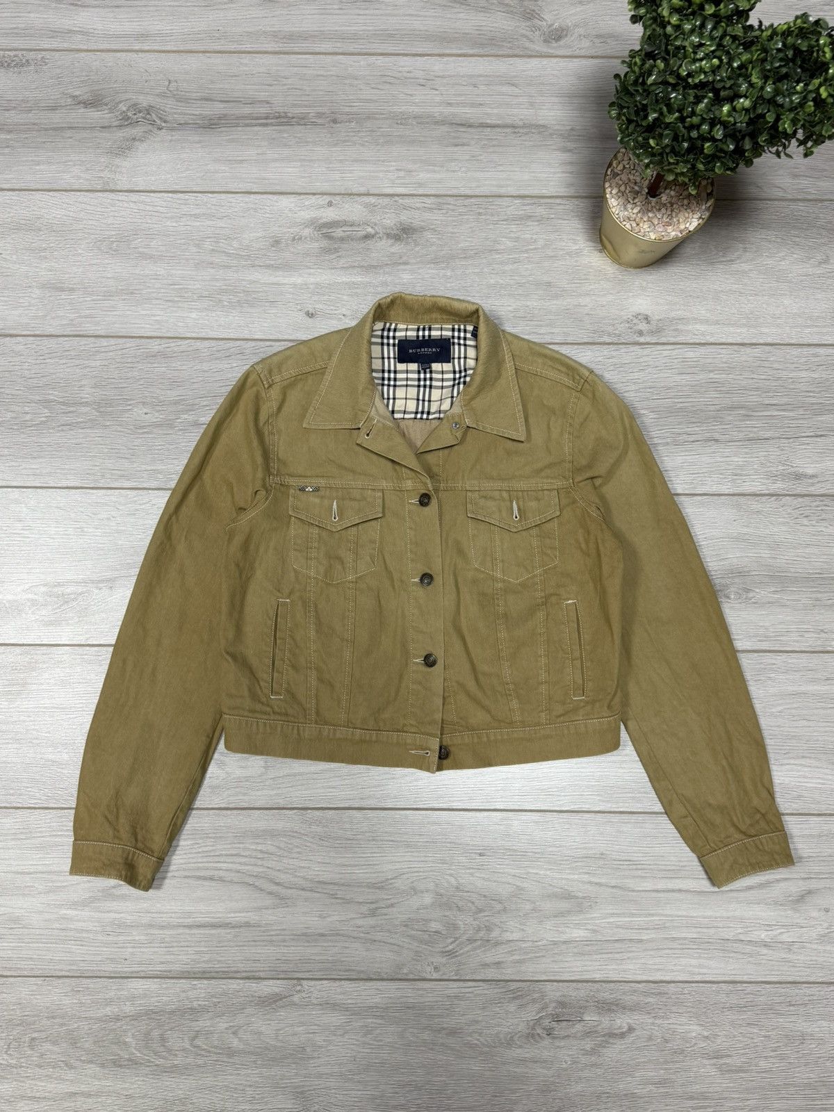 Burberry Burberry nova check denim jacket buttons vintage Size L / US 10 / IT 46 - 10 Thumbnail