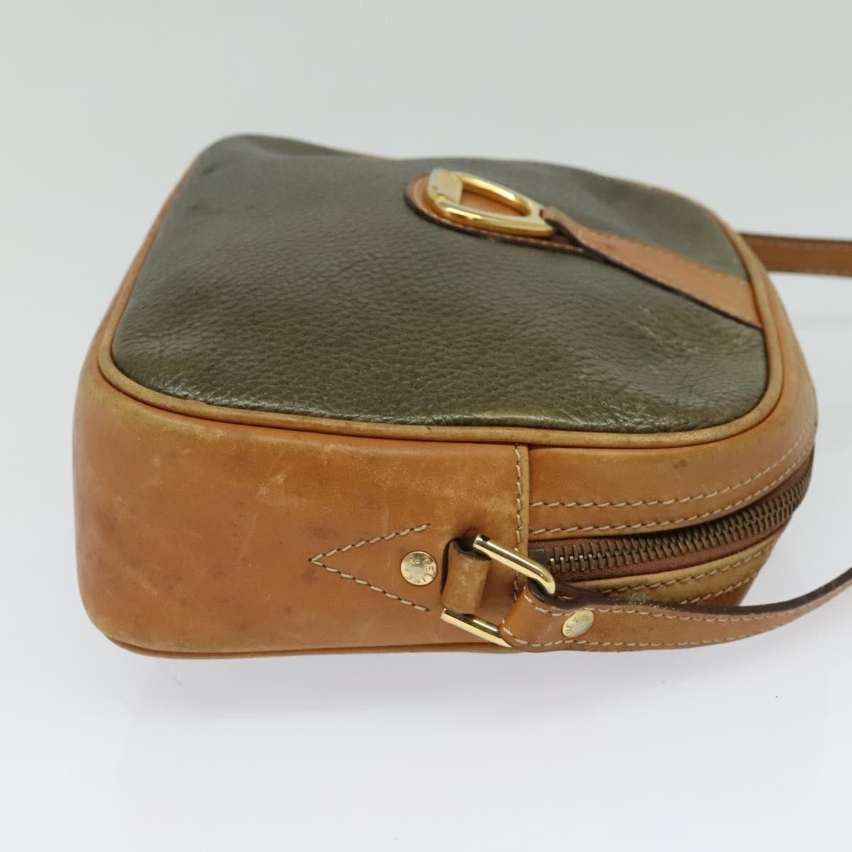 Celine CELINE Shoulder Bag Leather Khaki Gold Size ONE SIZE - 5 Thumbnail