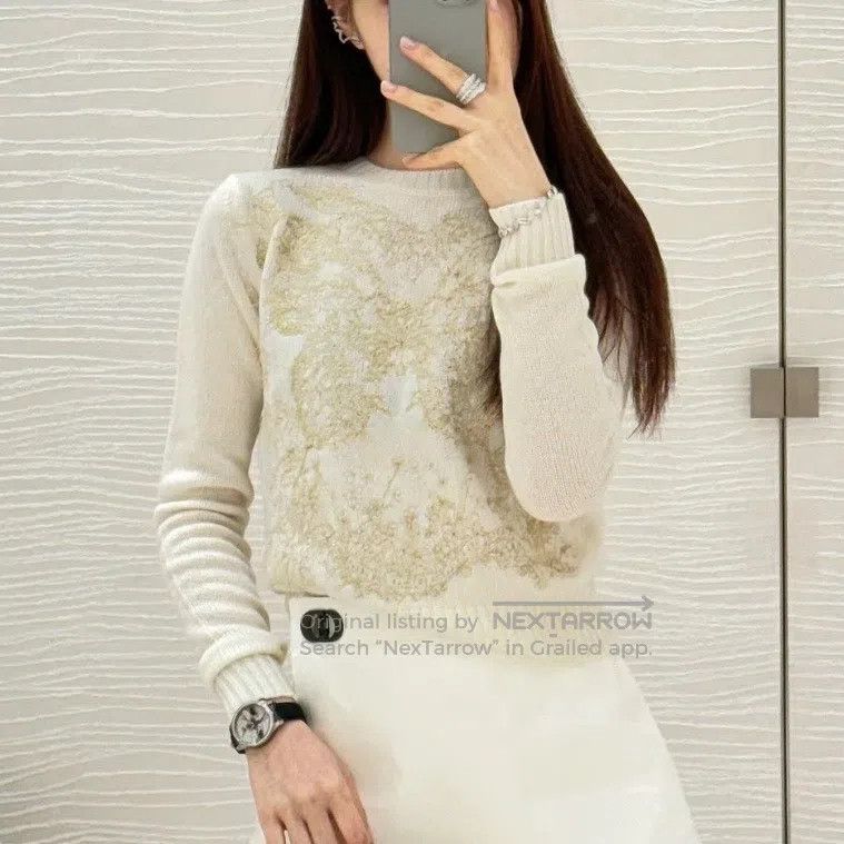Dior Dior Ribbed Collar Pattern Embroidered Cashmere Sweater| Size XS / US 0-2 / IT 36-38 - 7 Thumbnail