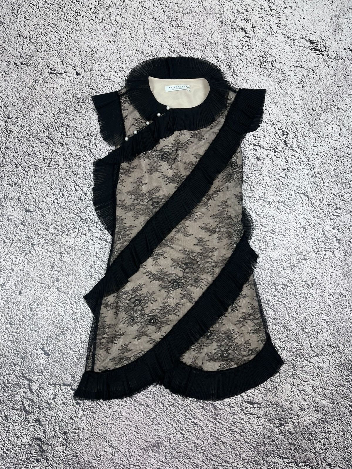 Philosophy di Lorenzo Serafini Philosophy di Lorenzo Serafini Lace Pearl Mini Dress IT40 S Size S / US 4 / IT 40 - 1 Thumbnail