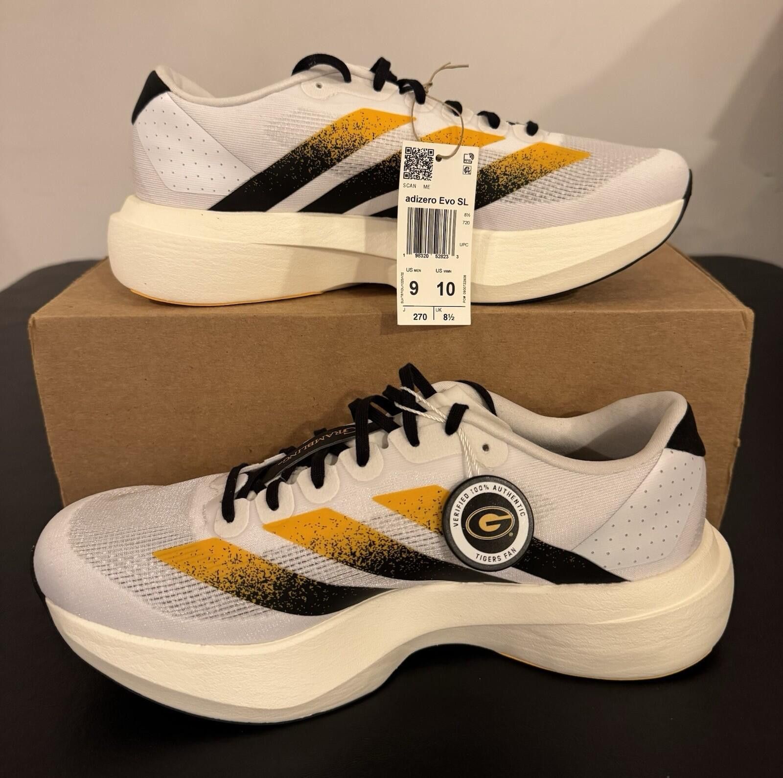 Adidas Size 9 - Adidas Adizero EVO SL Gambling State Tigers Size US 10 / EU 43 - 3 Thumbnail