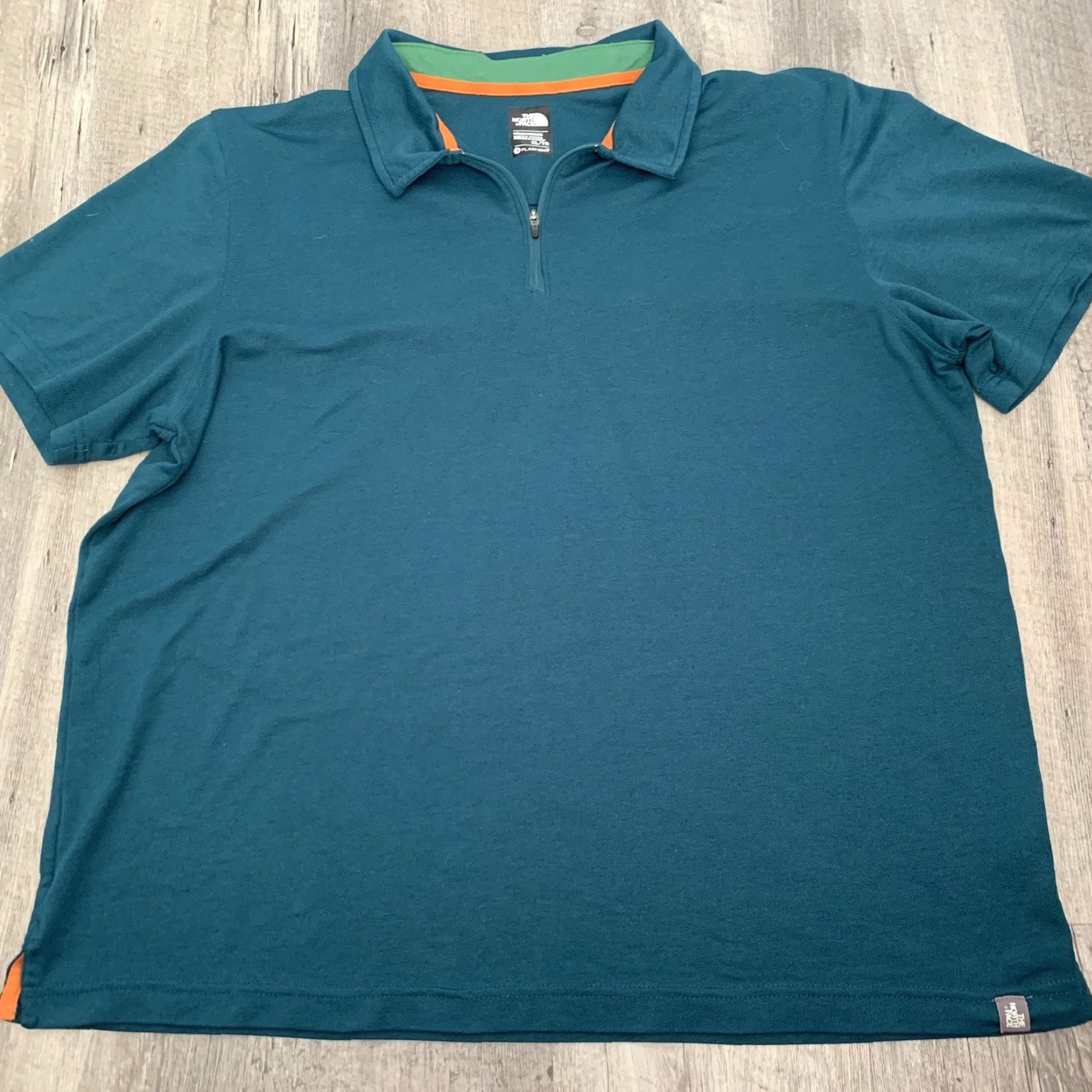The North Face The North Face Shirt Mens XL Green Polo Zip Up Flash Dry Recycled Polyester Wick Size US XL / EU 56 / 4 - 3 Thumbnail