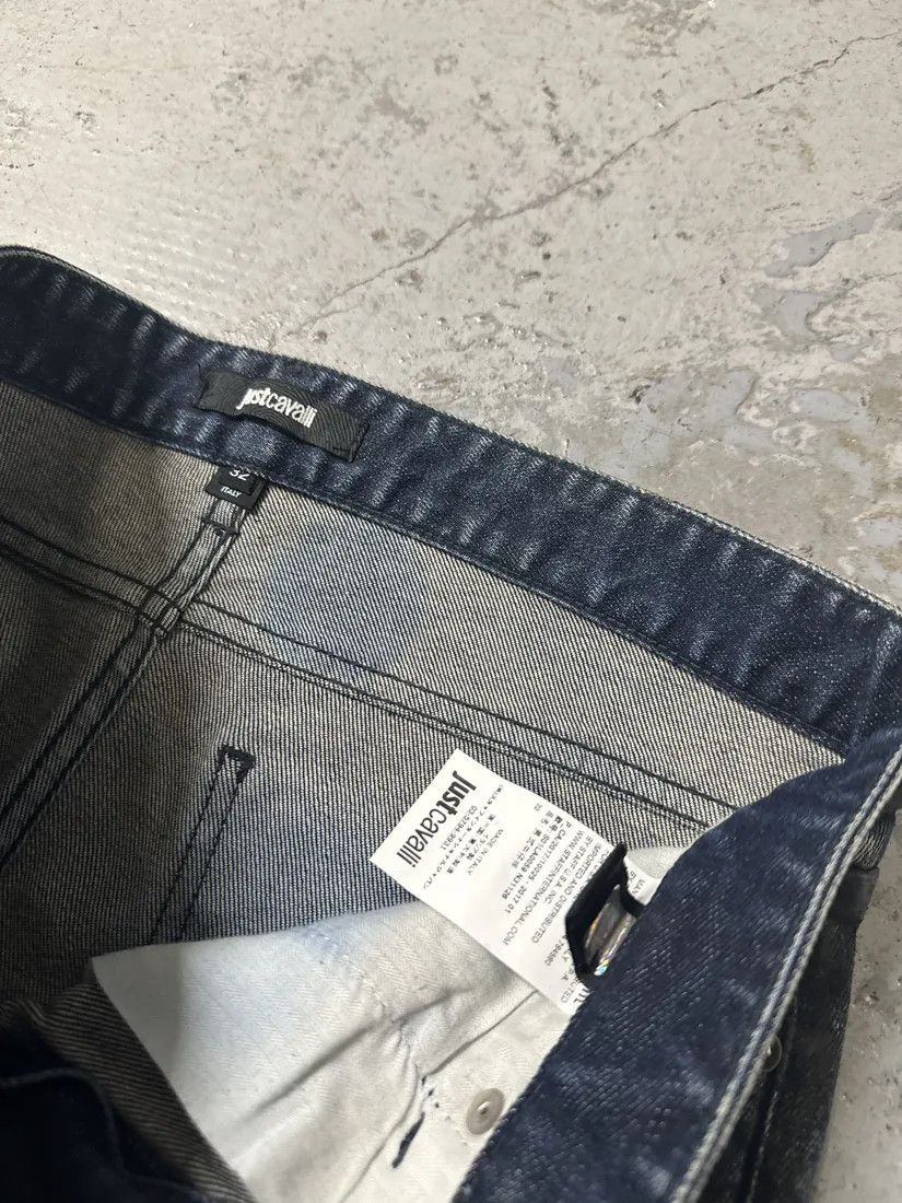 Just Cavalli SS2017 Cavalli Black Waxed Brut Denim Skinny Jeans Size US 31 - 8 Thumbnail