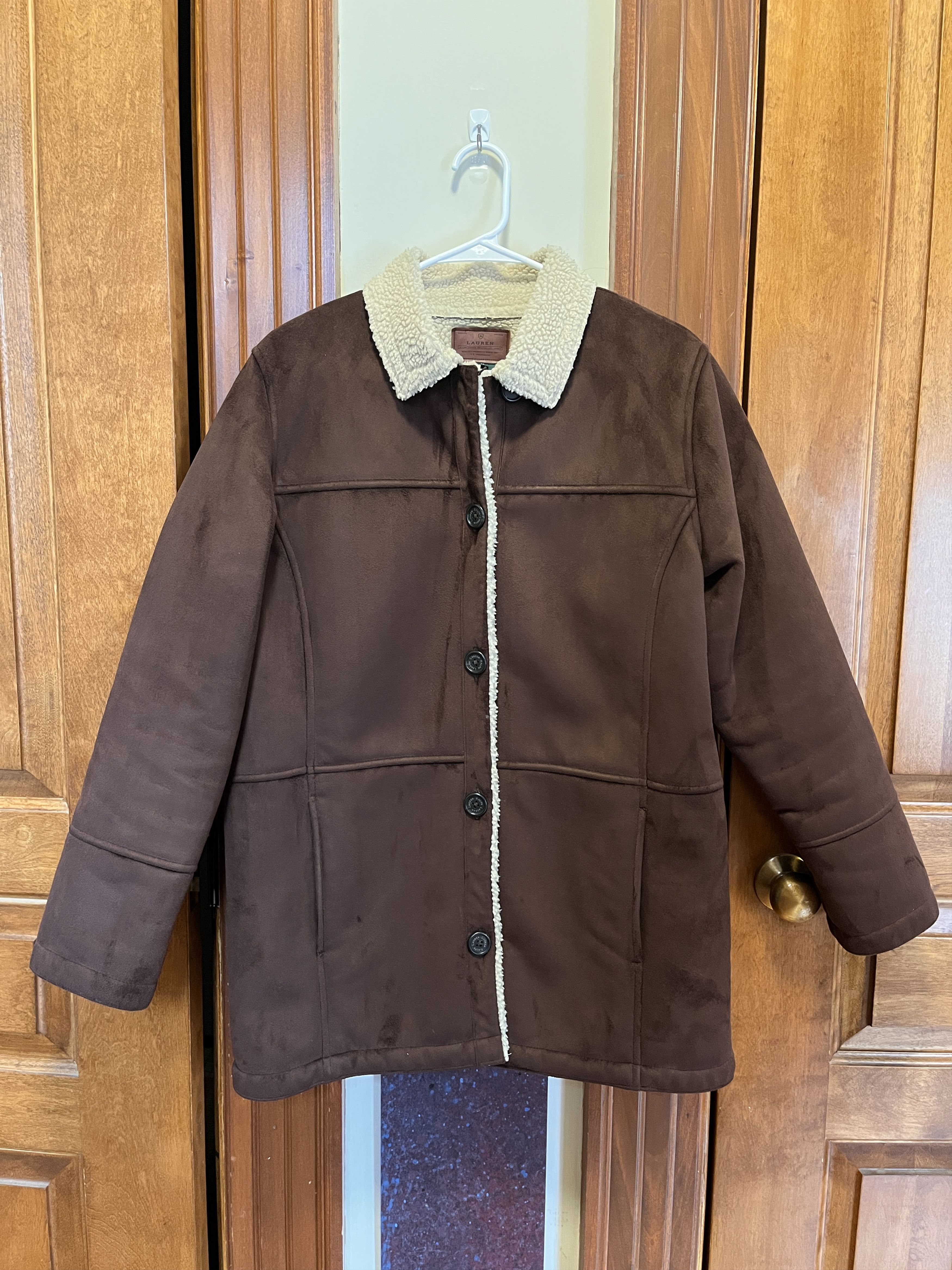 Lauren Ralph Lauren Lauren Ralph Lauren Dry Goods Suede/Sherpa Coat Size M / US 6-8 / IT 42-44 - 2 Thumbnail