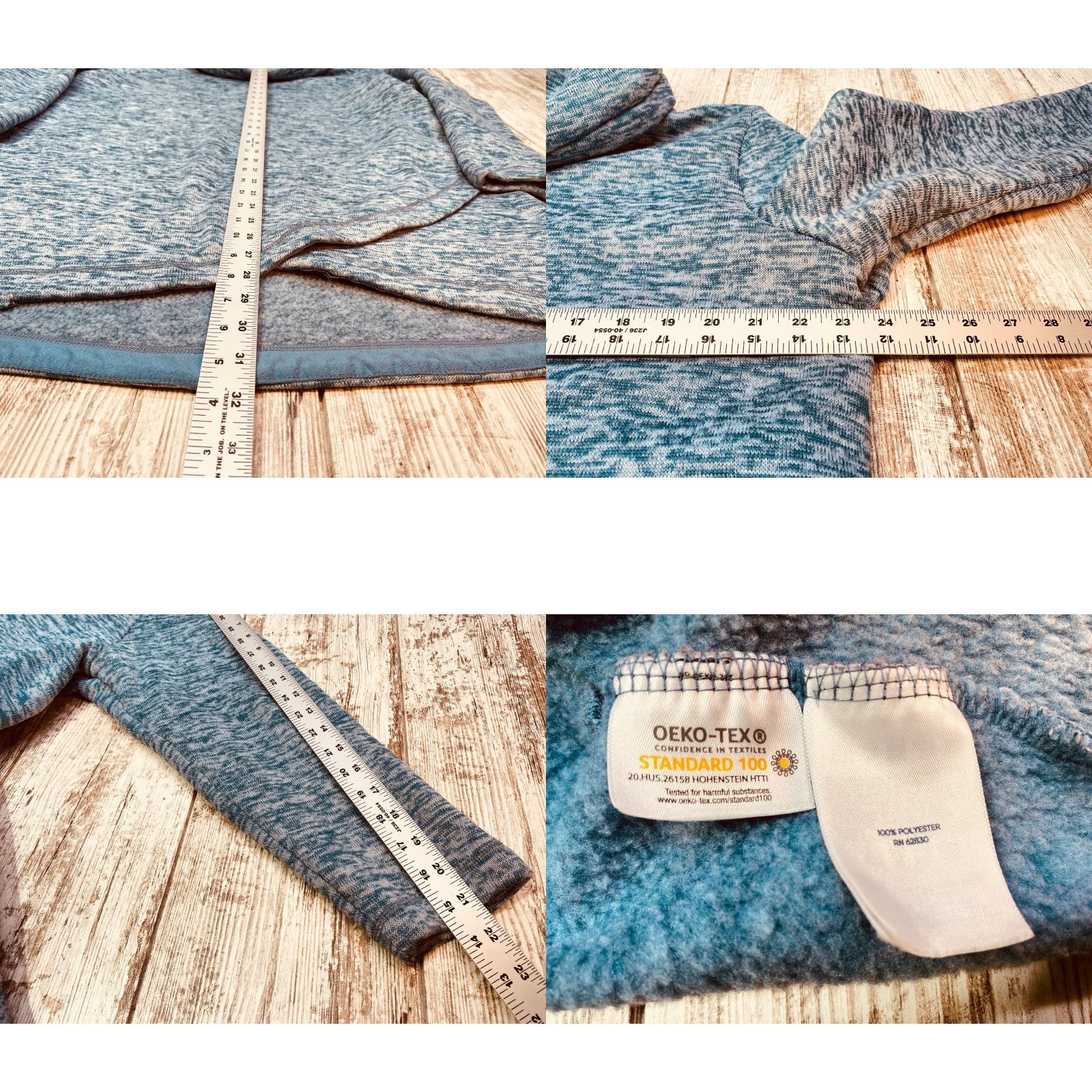 Lands' End Lands End Pullover Cowl Neck Tunic Sweater Women's XL Fleece Lined Blue Cozy Size XL / US 12-14 / IT 48-50 - 8 Thumbnail