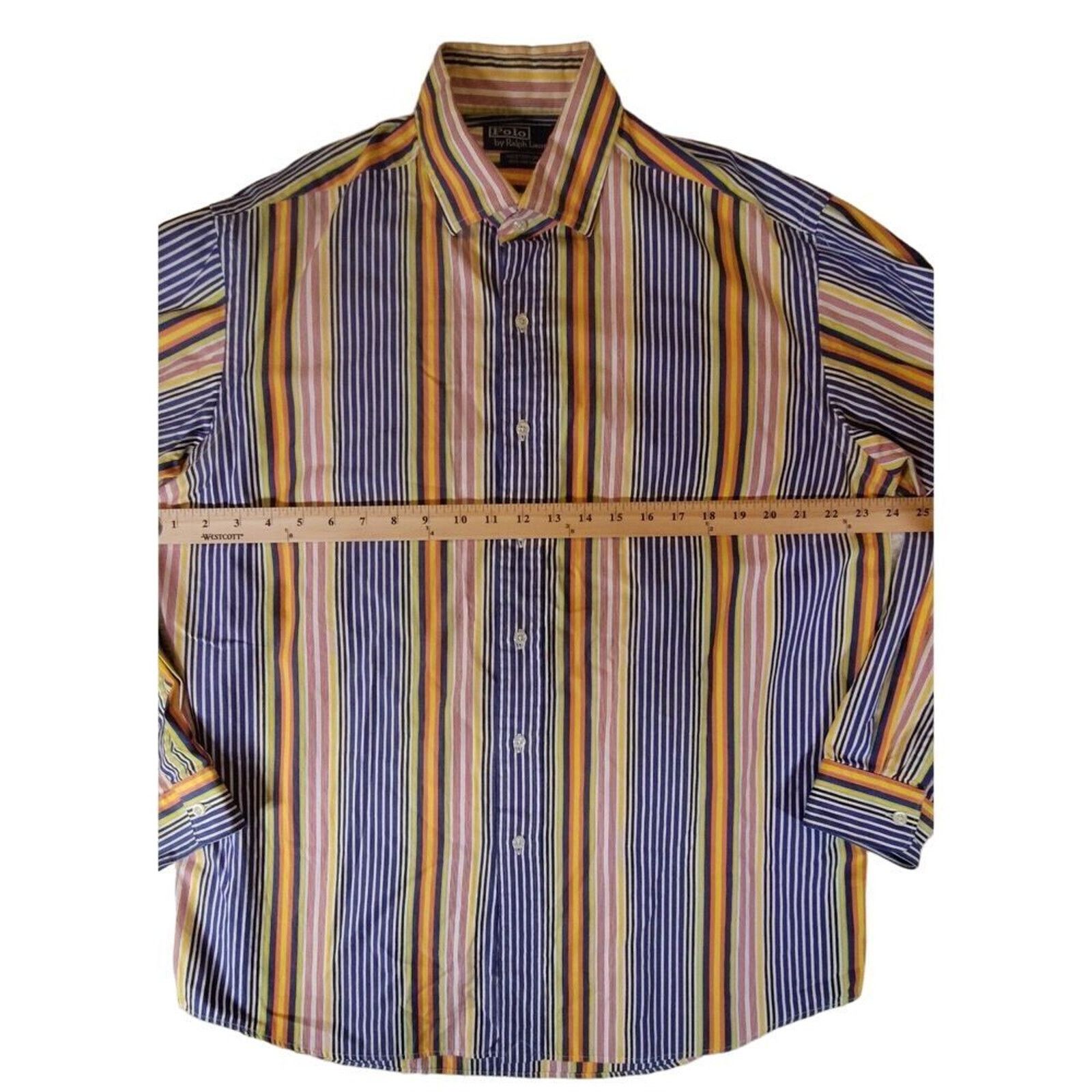 Polo Ralph Lauren VTG 90s Polo Ralph Lauren Men's Colorblock Striped Large Size US L / EU 52-54 / 3 - 6 Thumbnail
