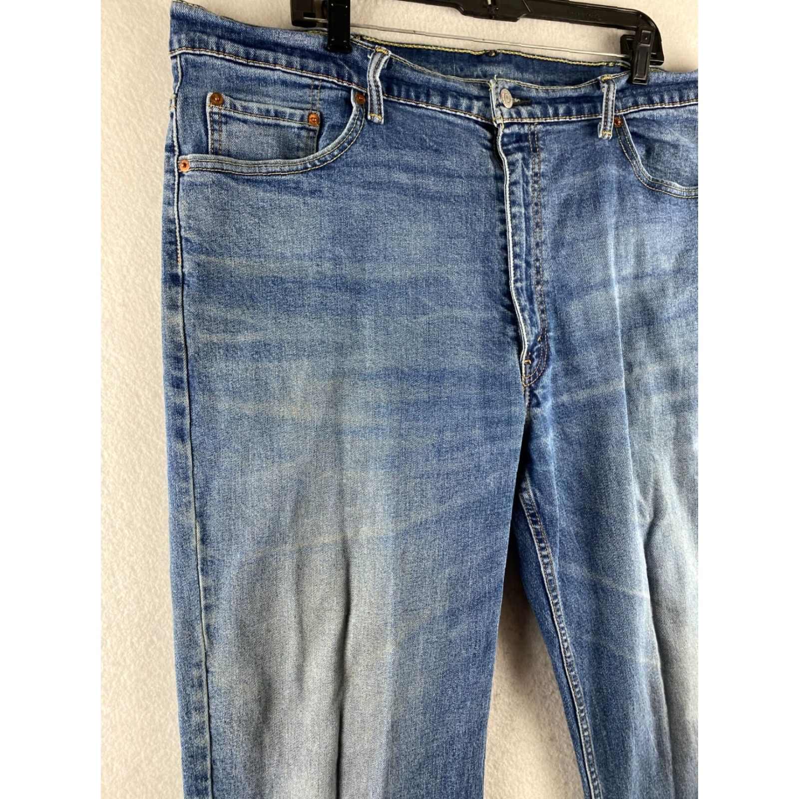 Levi's Levi's Jeans 42 X 32 Blue 550 Relaxed Stretch Distressed Denim Pockets Modern Mens Size US 42 / EU 58 - 3 Thumbnail