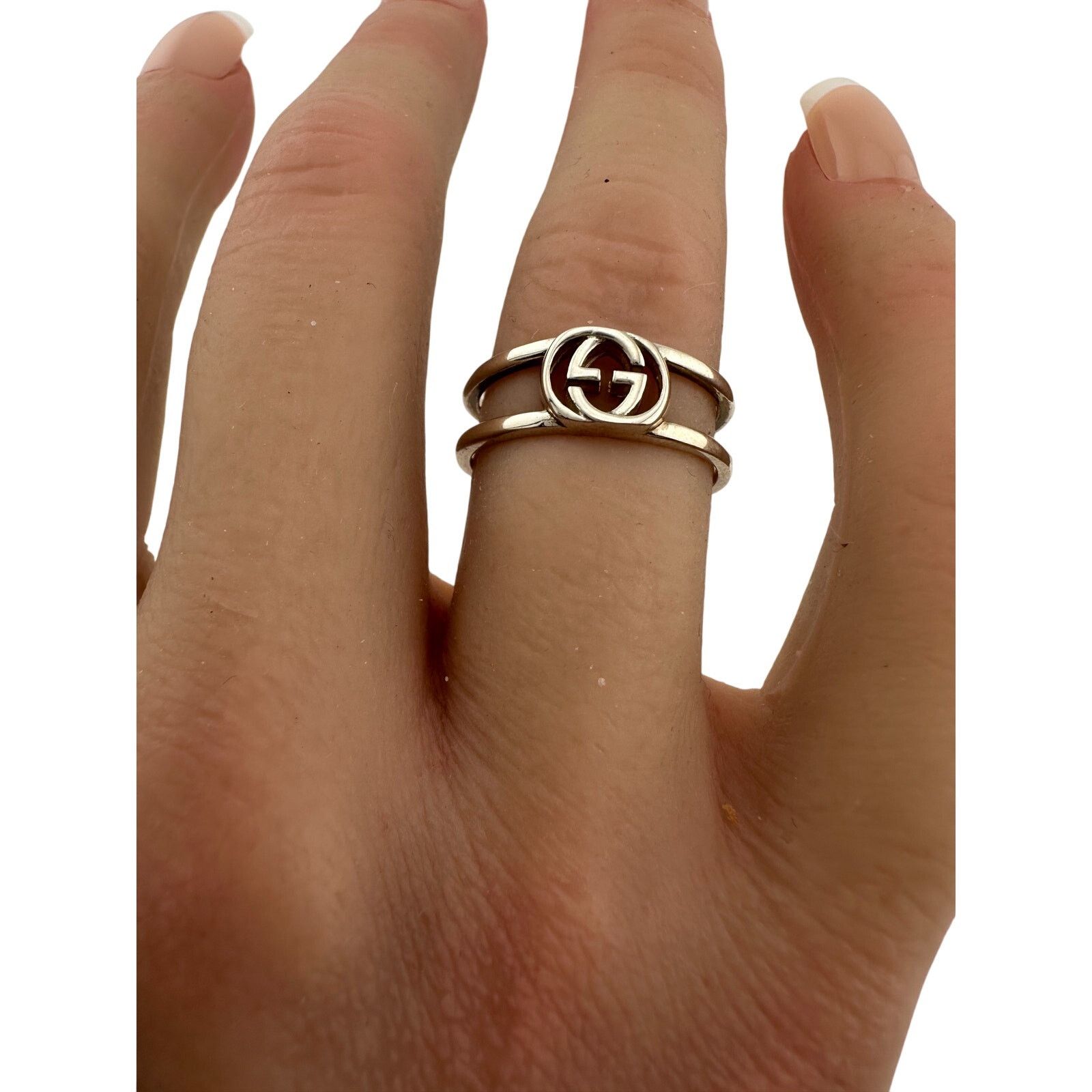 Gucci Gucci Interlocking G Open Band Ring Size 5.75 (11) Size ONE SIZE - 11 Thumbnail