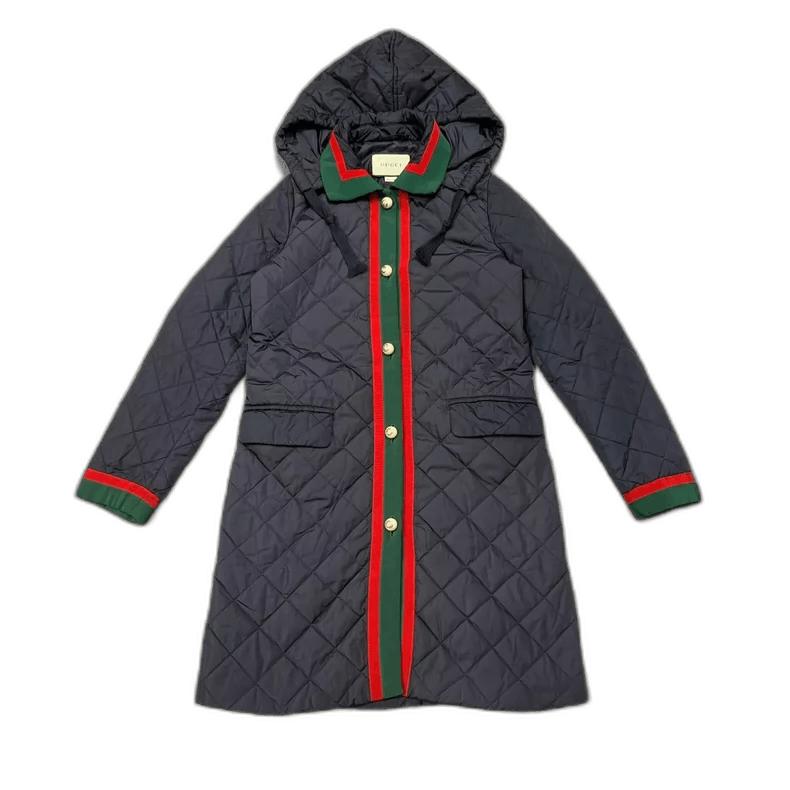 Gucci Gucci Red Green Stripe Cotton Coat Size M / US 6-8 / IT 42-44 - 1 Thumbnail