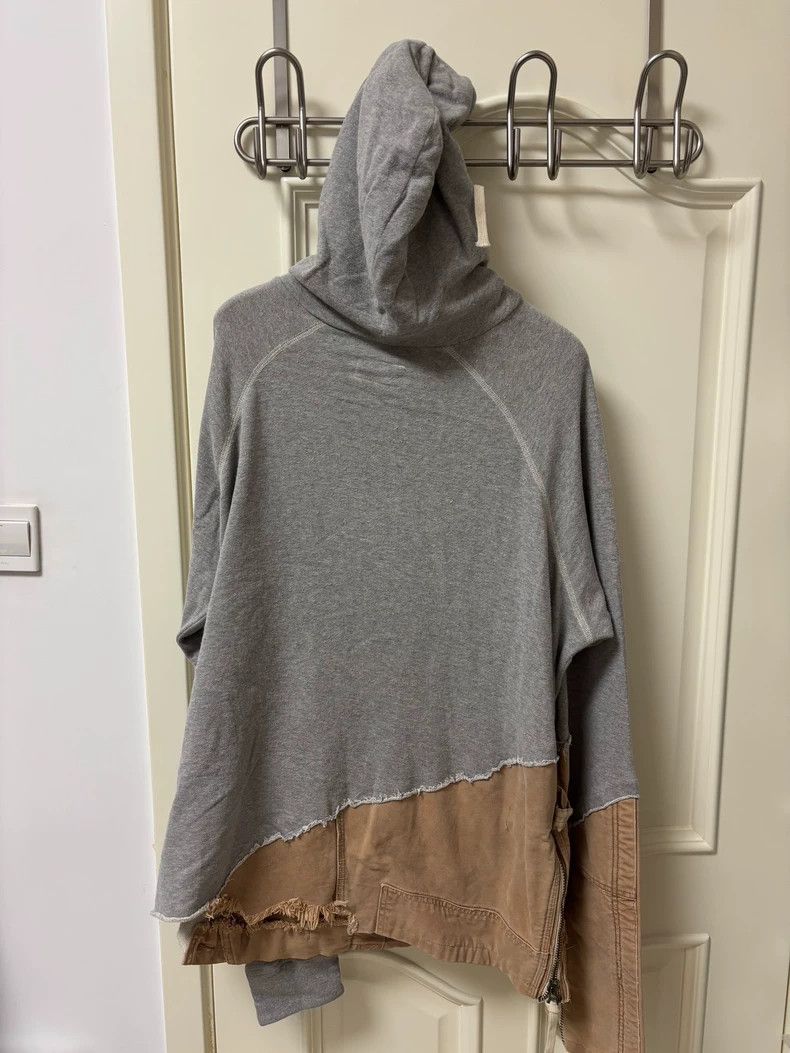 Greg Lauren greg lauren Grey patchwork hoodie 2506-Nextarrow Size US XL / EU 56 / 4 - 2 Thumbnail