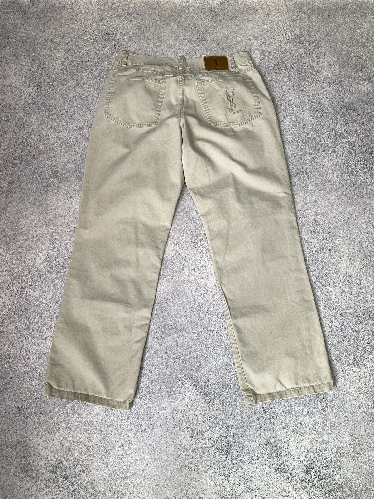 Designer × Vintage × Yves Saint Laurent Vintage Yves Saint Laurent Pants Trousers Embroidered Logo Size US 32 / EU 48 - 2 Thumbnail