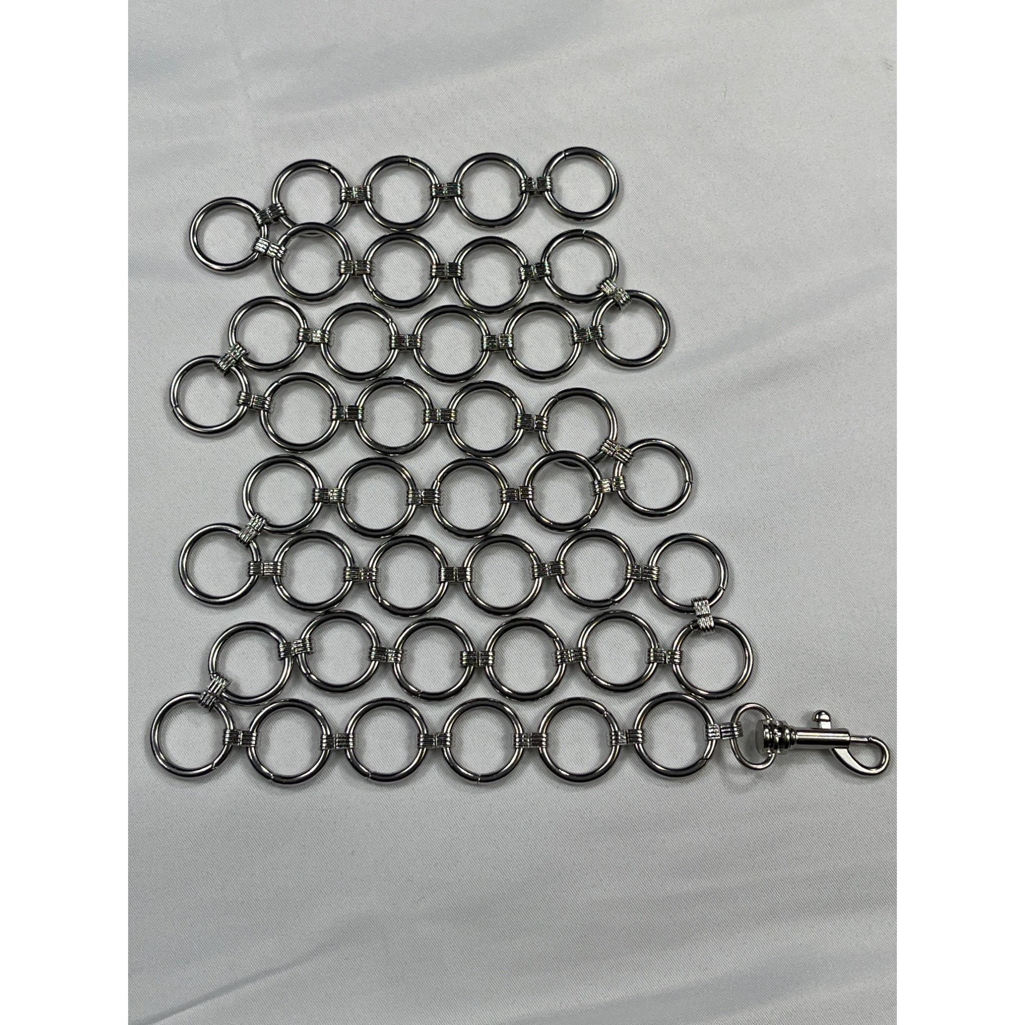 Other Womens Silver Tone Circular Link Chain Belt SKU 7573 Size ONE SIZE - 6 Thumbnail