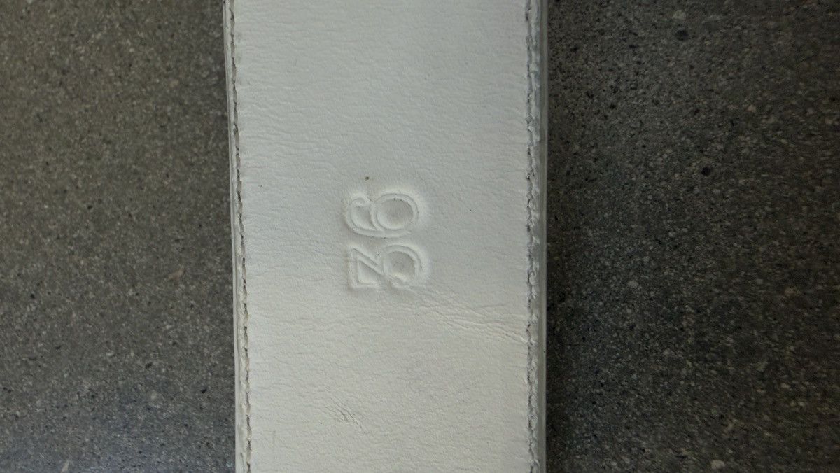 Chrome Hearts RARE! Chrome Hearts White Leather Roller Belt Size 36 - 6 Thumbnail