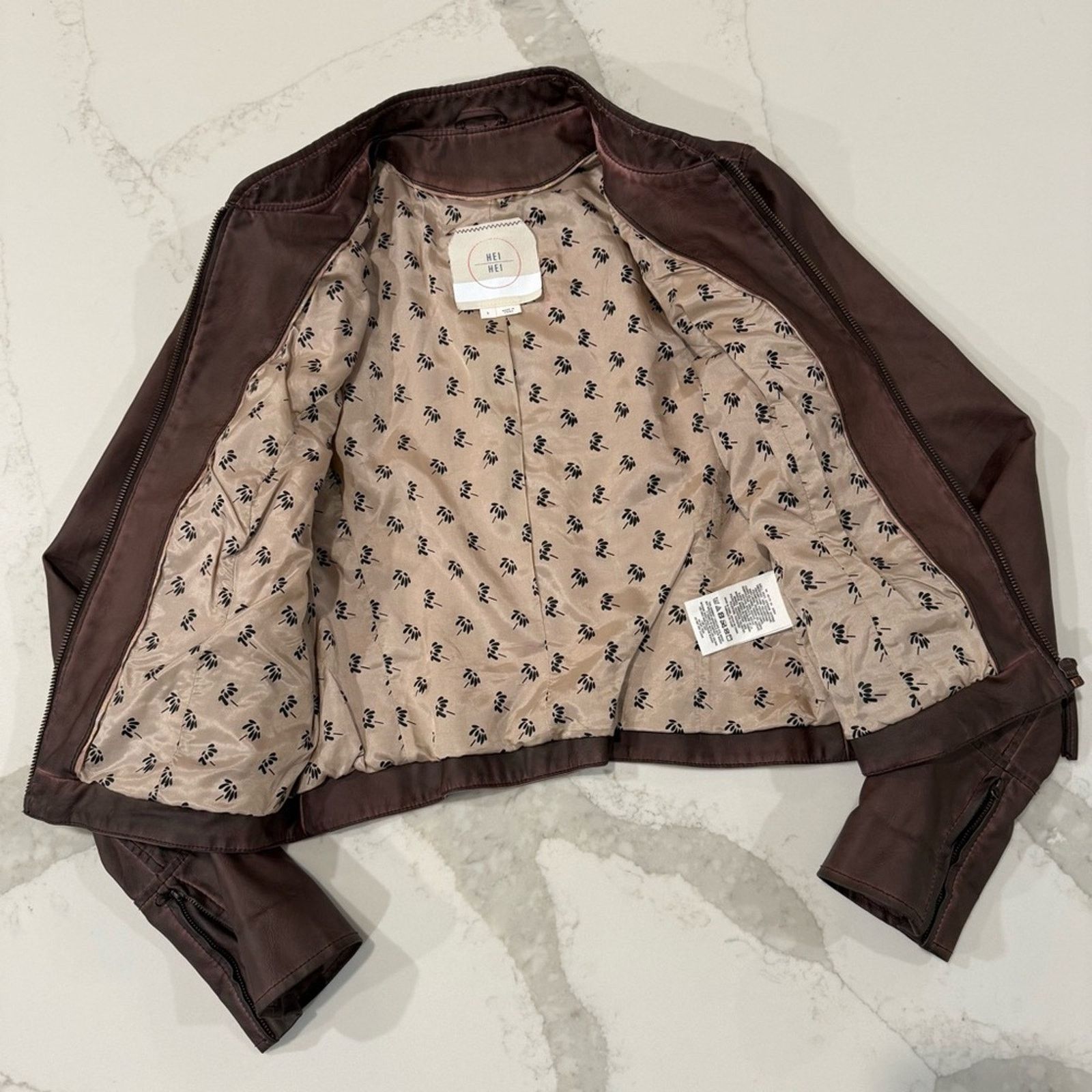 Anthropologie Anthropologie Hei Hei Vegan Leather Moto Jacket Womens Small Size S / US 4 / IT 40 - 7 Thumbnail