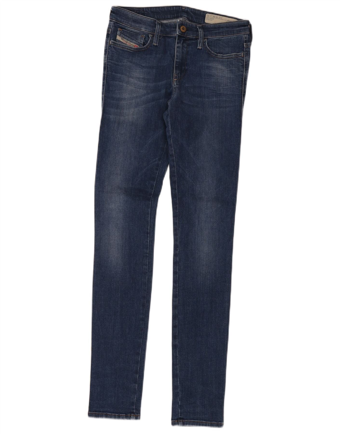 Diesel Womens Skinzee-xp Regular Waist Skinny Jeans W28 L32 Blue Co Size 24" / US 00 / IT 34 - 1 Thumbnail