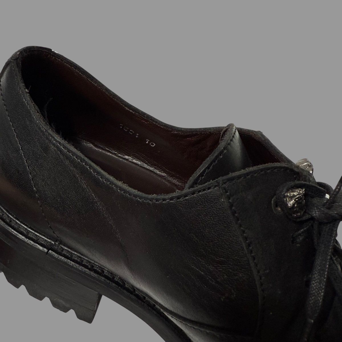 Versace Versace lug sole black leather derbys Size US 10 / EU 43 - 6 Thumbnail