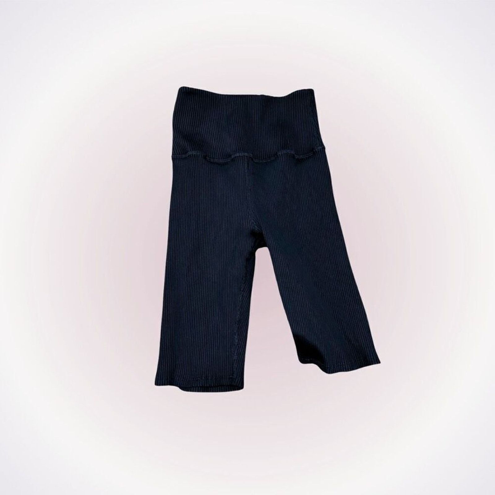 Carbon Carbon38 Black Ribbed Bike Shorts | Sz S (No Size Tag) Size 26" / US 2 / IT 38 - 1 Thumbnail