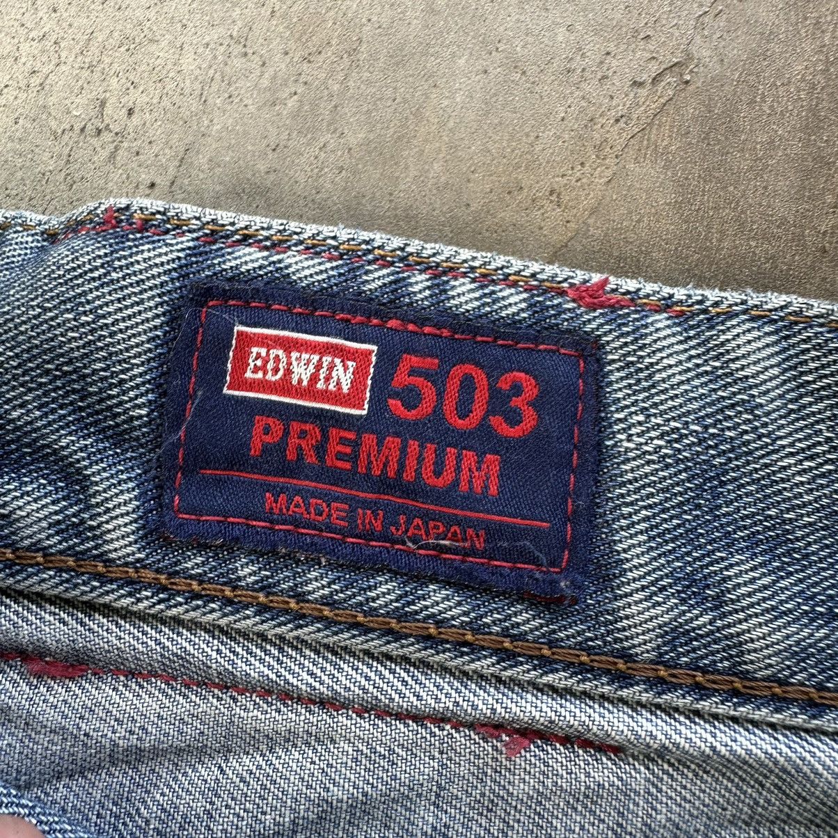 Japanese Brand Vintage Edwin 503 Sick Distressed Faded Denim Jean Pant W32 Size US 32 / EU 48 - 8 Thumbnail